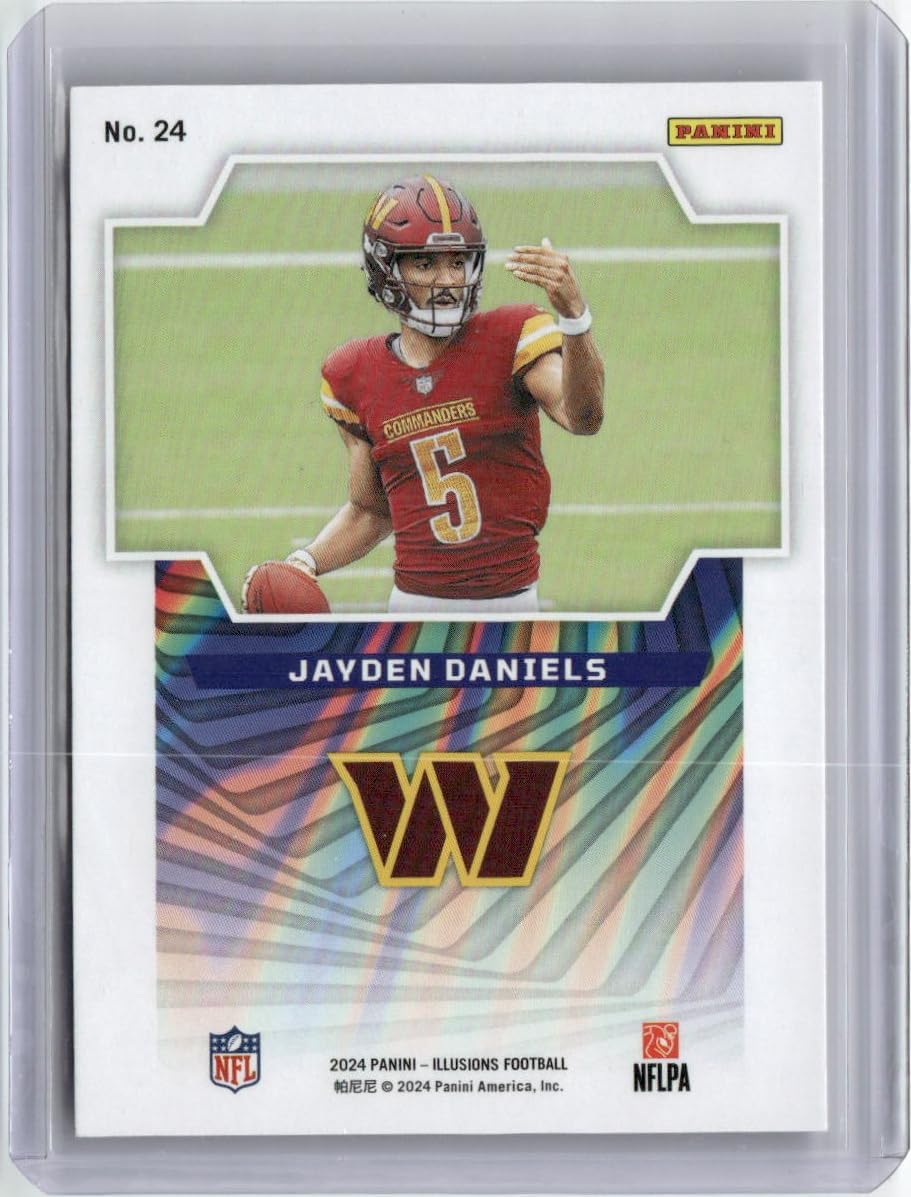 Vintage 2024 Panini Illusions Game Magicians Jayden Daniels #24 Rookie RC Football Card