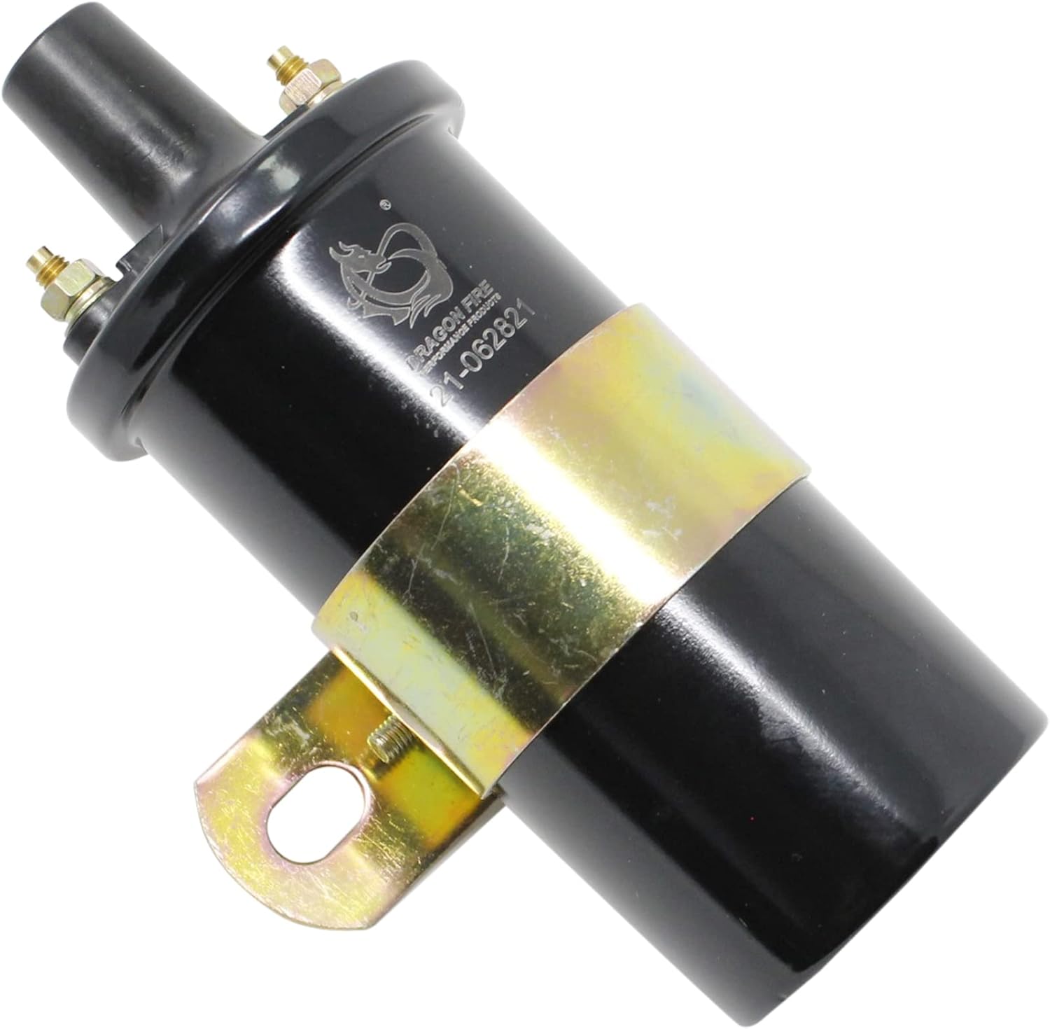 DRAGON FIRE PERFORMANCE Premium Ignition Coil Compatible With 1957-1977 Ford Mercury With Female Canister Coil Oil Filled I6 V6 V8 12v Universal Replace FD471 2243309F00 Oem Fit CFCAN-BLK