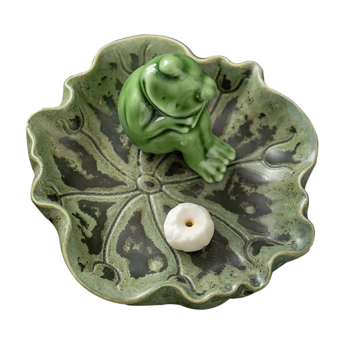 Encensoir grenouille en céramique vert pour créer un coin zen et relaxant à la maison