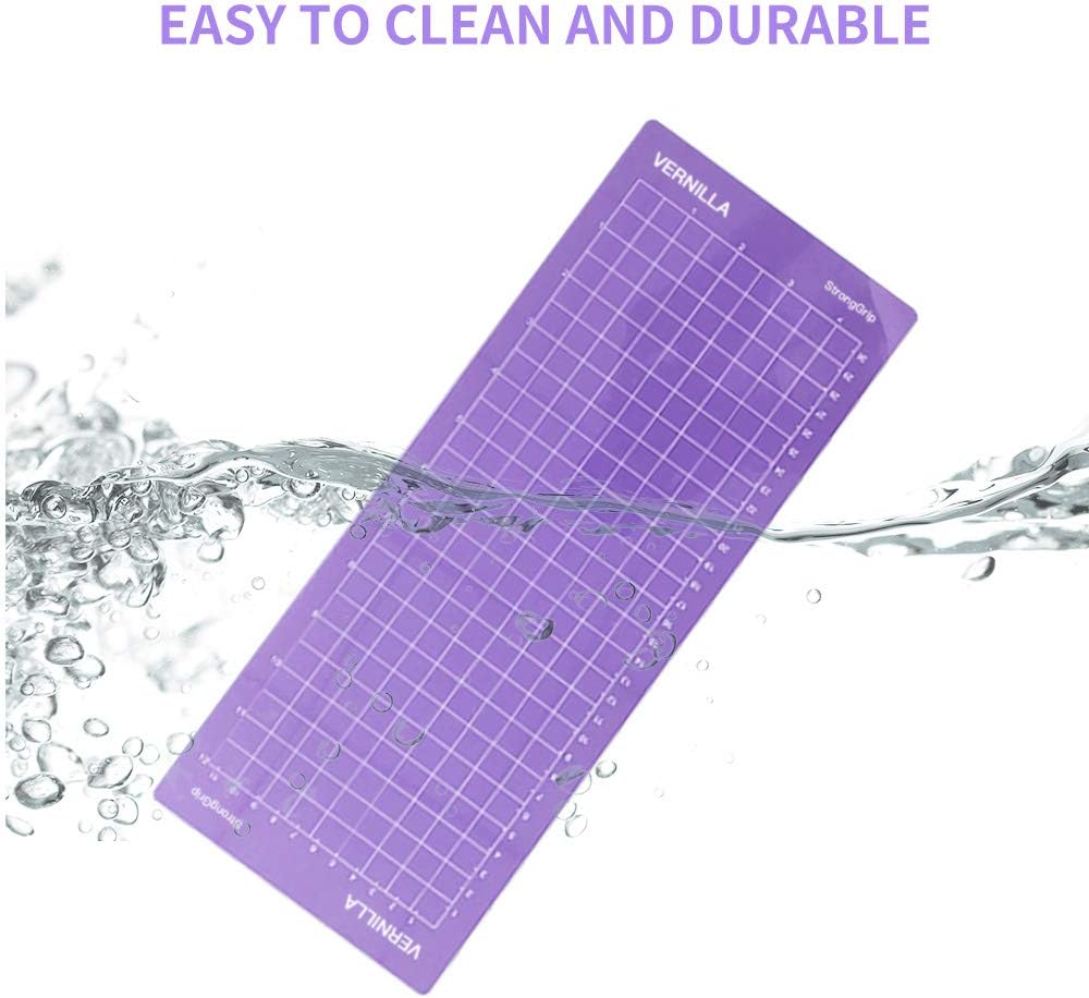 VERNILLA Cutting mat for Cricut Joy 3 pcs Strong Grip Cutting Mats 12"x4.5" for Cricut Joy only Replacement Cut Mats for Crafts Purple