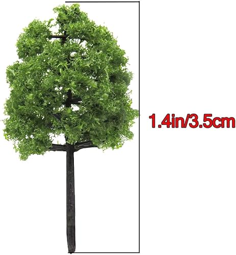 Miniatura 2 de Árboles de escala HO, Mystear 50 unidades HO OO a escala 1:100, árboles de 1.4 pulgadas/1.4 in, tren, ferrocarril, parque, paisaje, arquitectura,