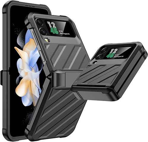 Vizvera Funda para Samsung Galaxy Z Flip 4 con protección de bisagra, funda Flip z 4 - Funda de silicona todo incluido a prueba de golpes para