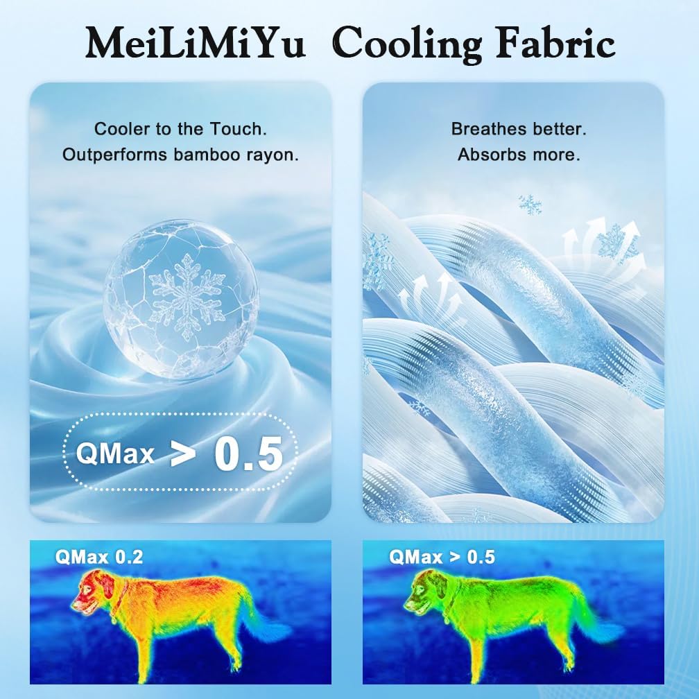Dog Cooling Mat Thicken Cooling Mat for Dogs Pet Self Cooling Pad Non-Slip Dog Cooling Bed (Q-Max>0.5) for Indoor & Outdoor Car Seats (28 * 20in)
