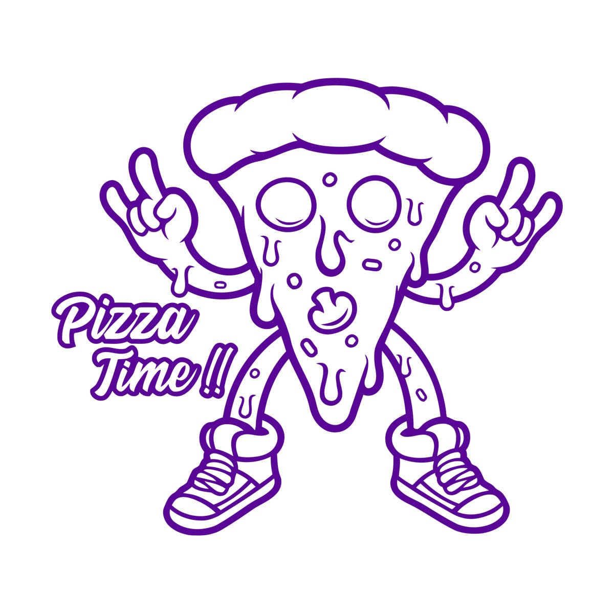 Pizza Wall Decal Pizzeria Pizza Wall Sticker Food Lover Decal Vlinyl Letter Window Decor Sticker Pizza Lover Wall Decor Extra Large - 68x75cm