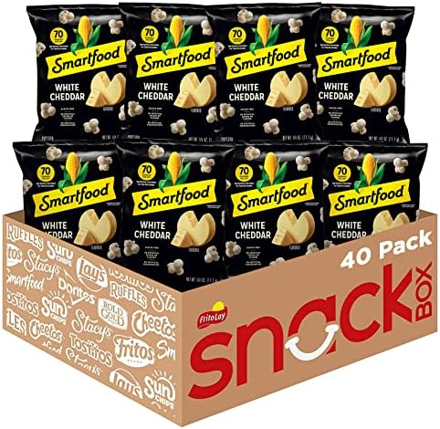 Smartfood White Cheddar Flavored Popcorn, 0.625 Ounce (Pack of 40)