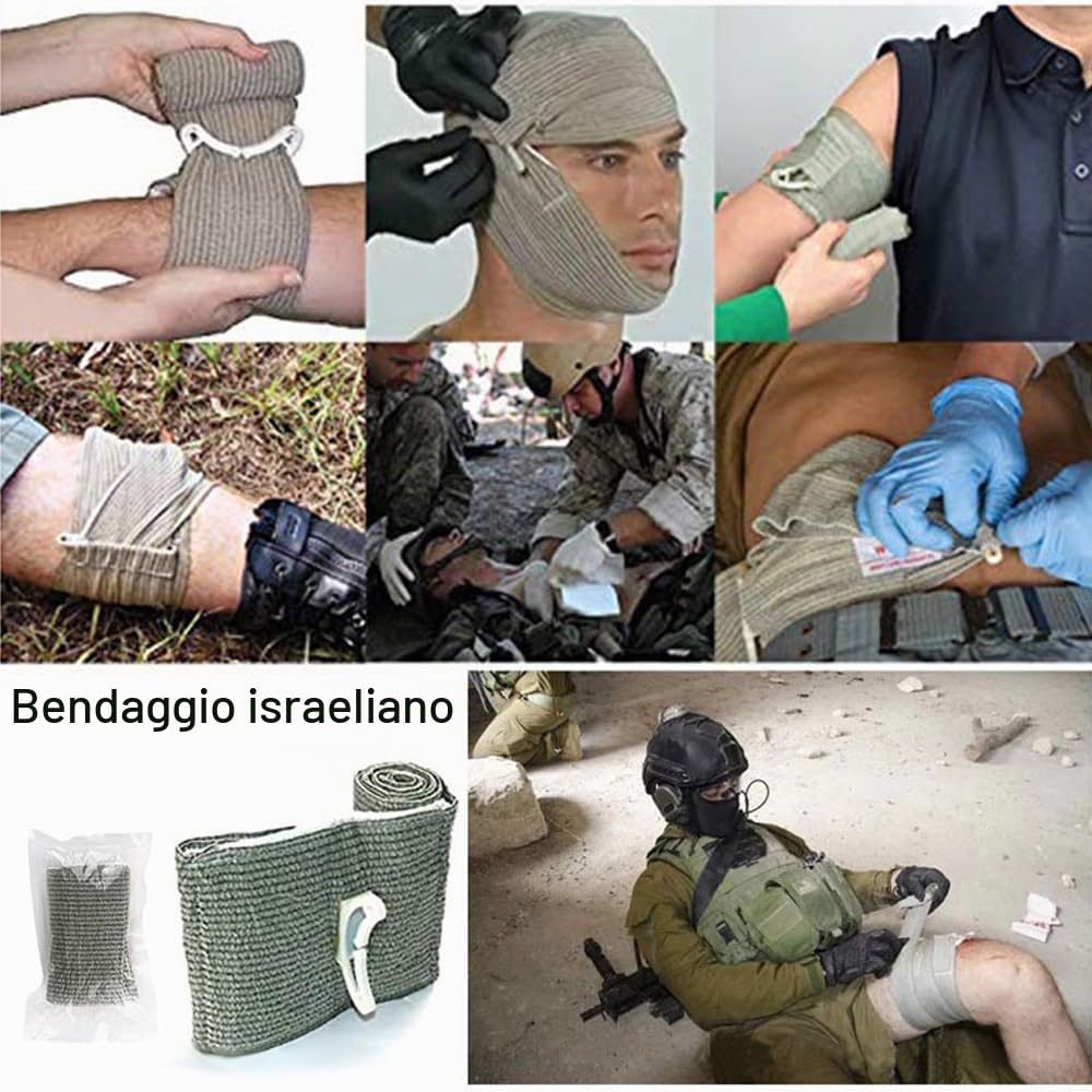 Mineup Trauma First Aid Kit, 46 pezzi Molle Emergenza di Primo Soccorso, Kit di Primo Soccorso per Esterni per medicina tattica per casa, auto, campeggio all'aperto