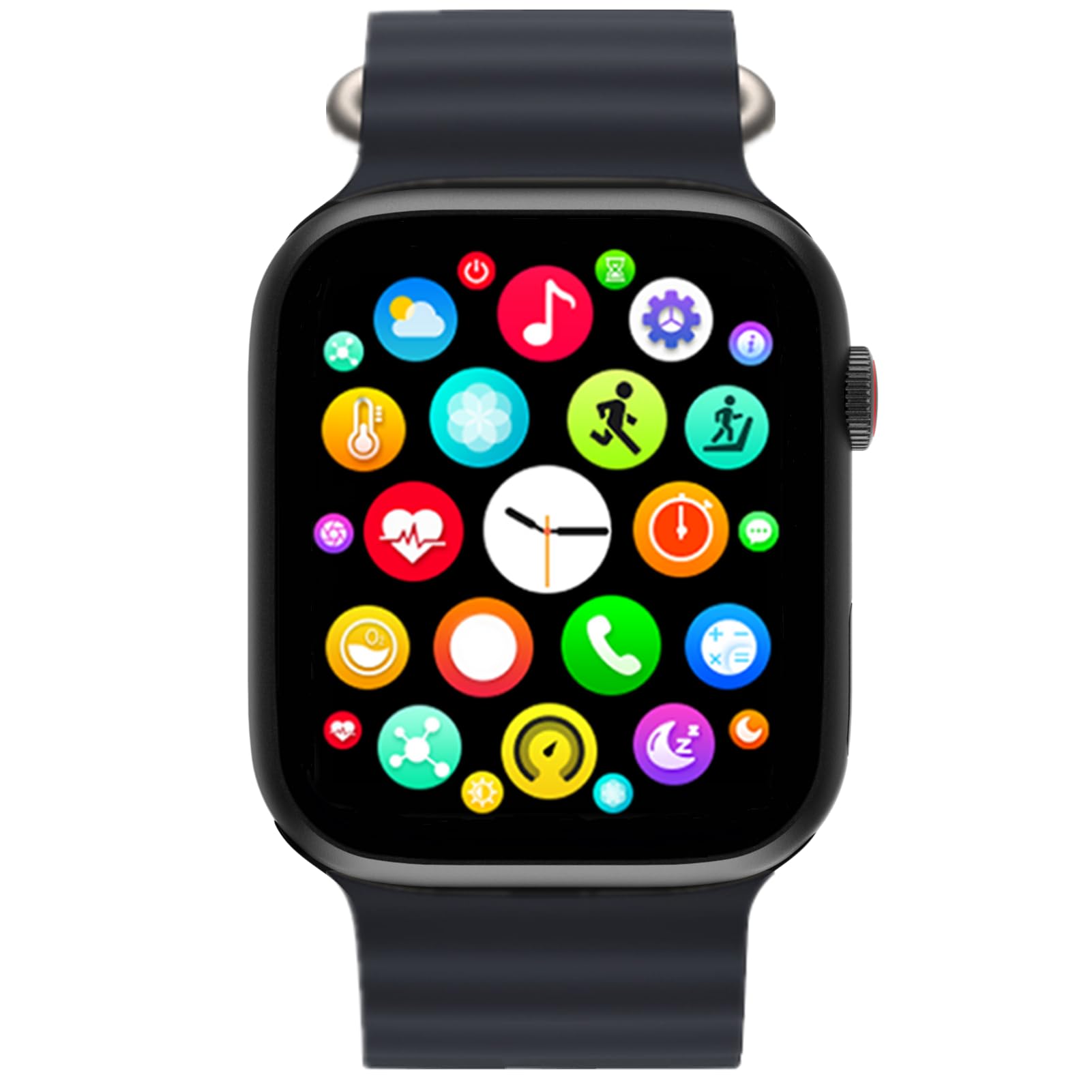 Smart Watch for Women Men for Android Phones iPhone Compatible, 2.09'' Smartwatches Fitness Tracker with Call/SMS/Heart Rate/Blood Oxygen Monitor/Pedometer/2 Bnads (Black)