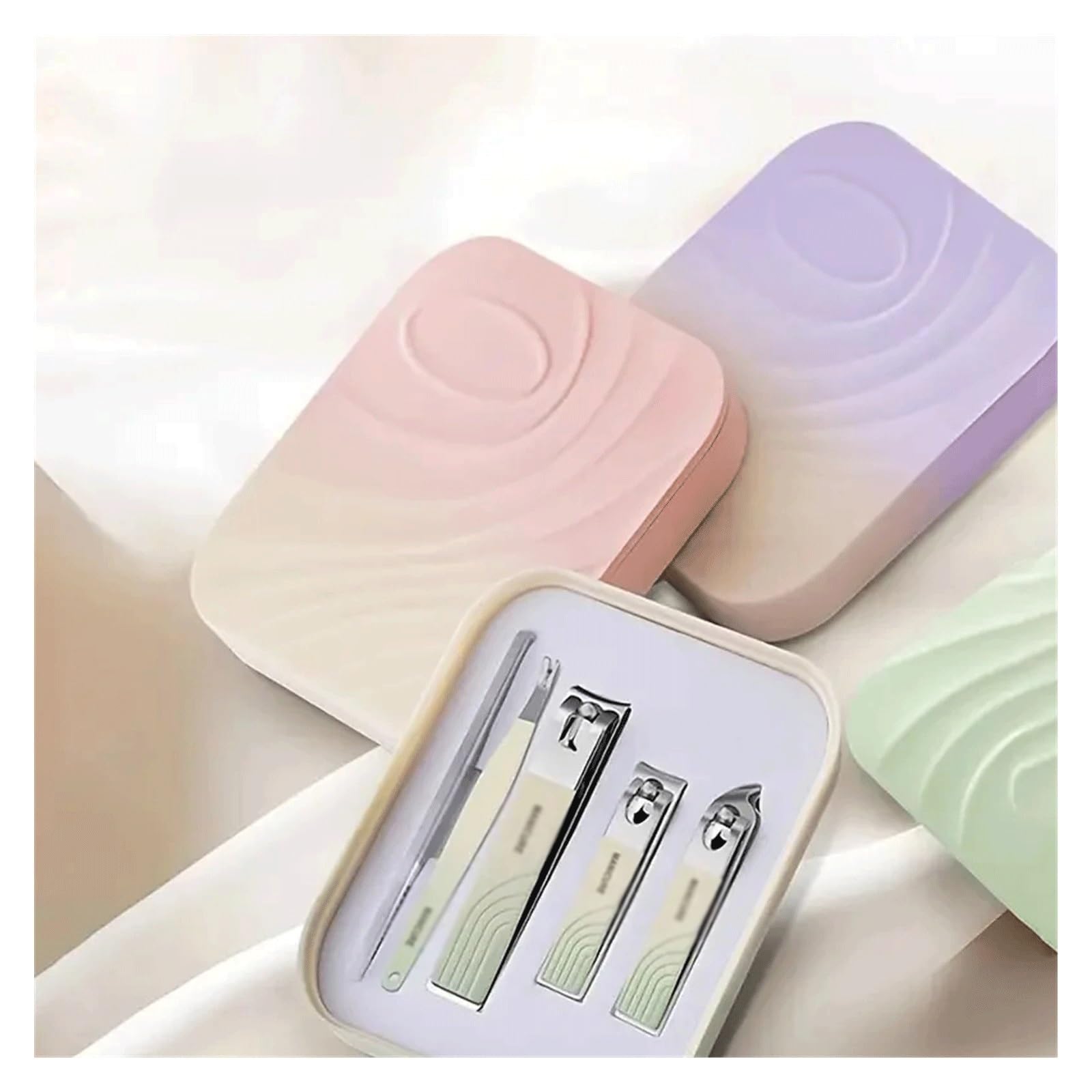 Kit de manicura práctico Juego de cortauñas Tijeras para el hogar Herramientas de pedicura de Acero Inoxidable cortauñas Viajes