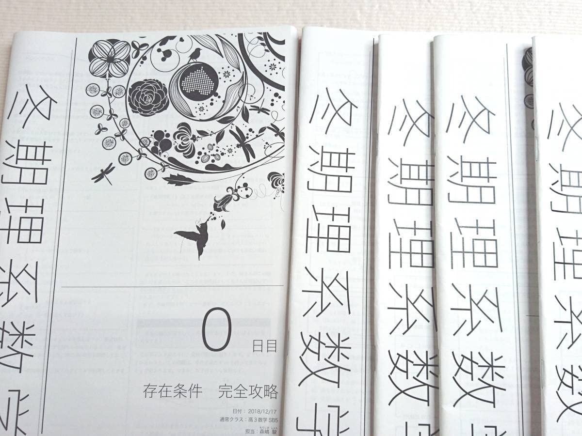 Amazon.co.jp: 鉄緑会 森嶋駿先生 冬期 高3理系数学 存在条件 冊子 