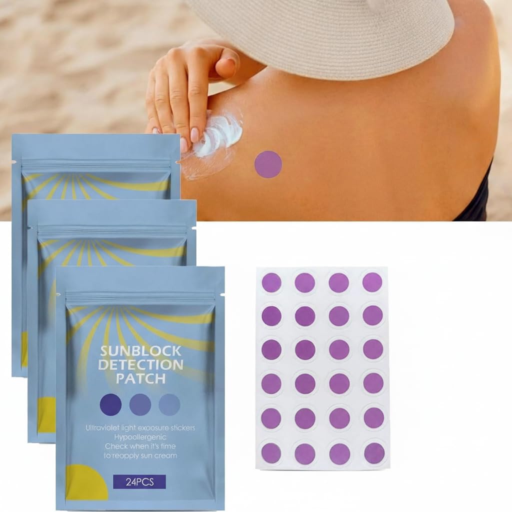 – KASTWAVE UV Detection Stickers, 3 Packs of 72, Sun Block Detection Patch, Reapply Sunscreen Sticker, UV Protection, Pasted on Clothes, Arms, or Cups
