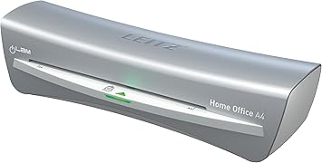 Leitz A4 laminating device for 80 to 125 micron laminating foils, including laminating cases, starter kit, ideal for use in home office, small office and school, gray, iLAM, 73680089