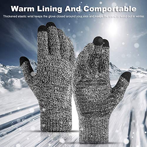 mewmewcat Luvas de inverno para homens e mulheres Tela sensível ao toque antiderrapante gel de silic