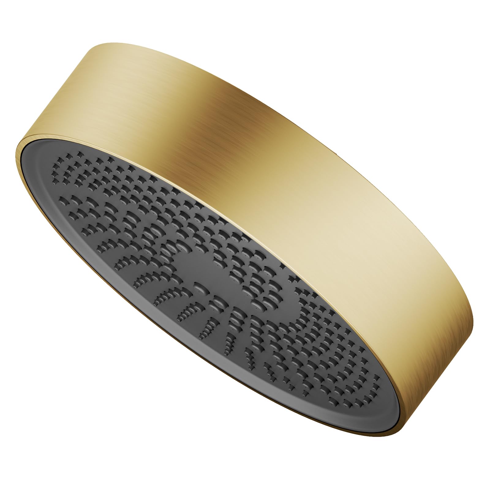 AULEEND?high pressure shower heads?with Anti-Clog Rubber Jets - 360° Rotation Adjustable Shower Head -7.87inches (D-Brushed Gold)