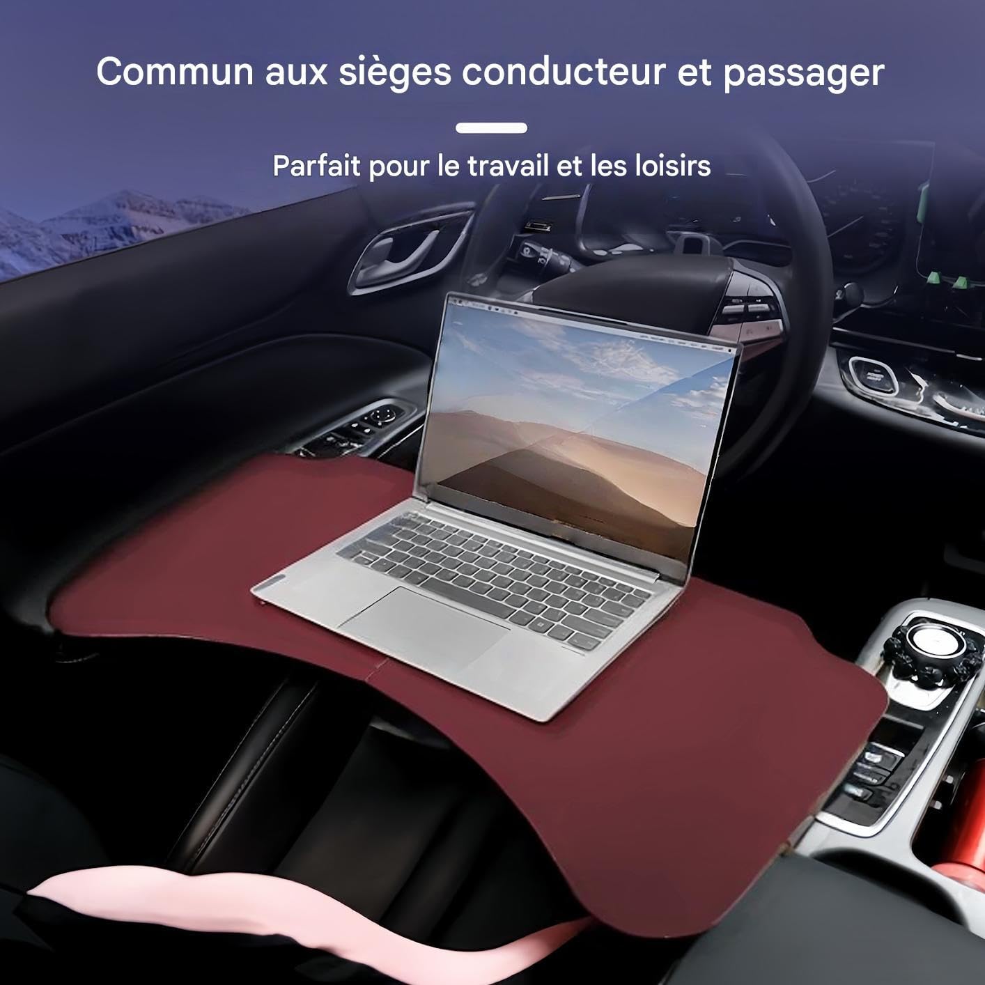 Tavolo da Volante Supporto Organizzatore Portatile Pieghevole | Tavolino da Auto Conducente per Camion, Camping, Pasto, Cibo, Snack, Pranzo, Lavoro, Autisti, Passeggeri, Cibo, Snack,