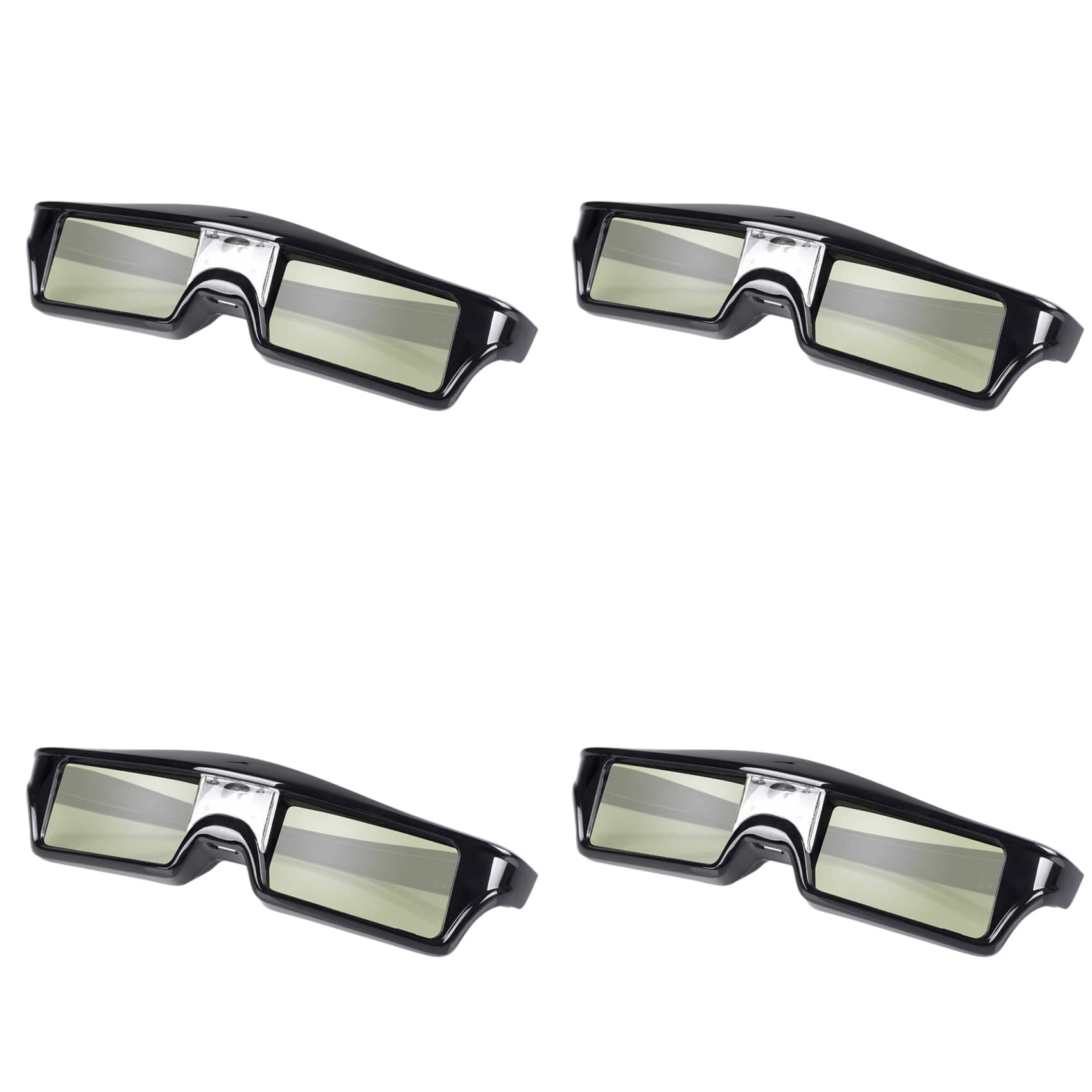 4X Occhiali 3D Shutter Attivi Ricaricabili per Proiettore Tutto DLP