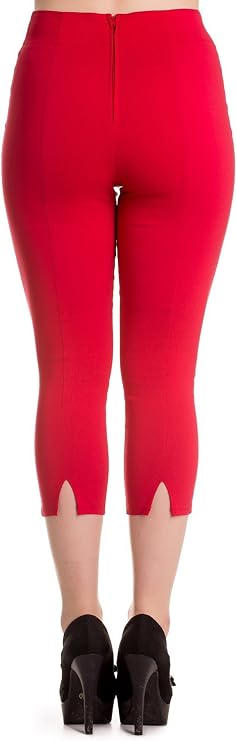 Hell Bunny Tina 50s Vintage Retro Style Capri Trousers 3/4 Length Pedal Pushers