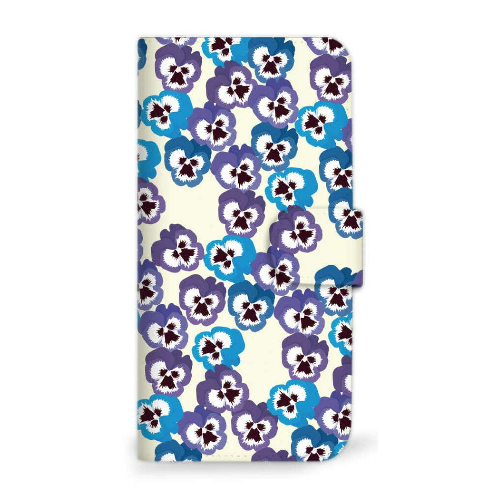 mitas Moto g8 Case Folio Flower Pansy B Sky Blue x Light Purple (492) SC-0248-B/g8