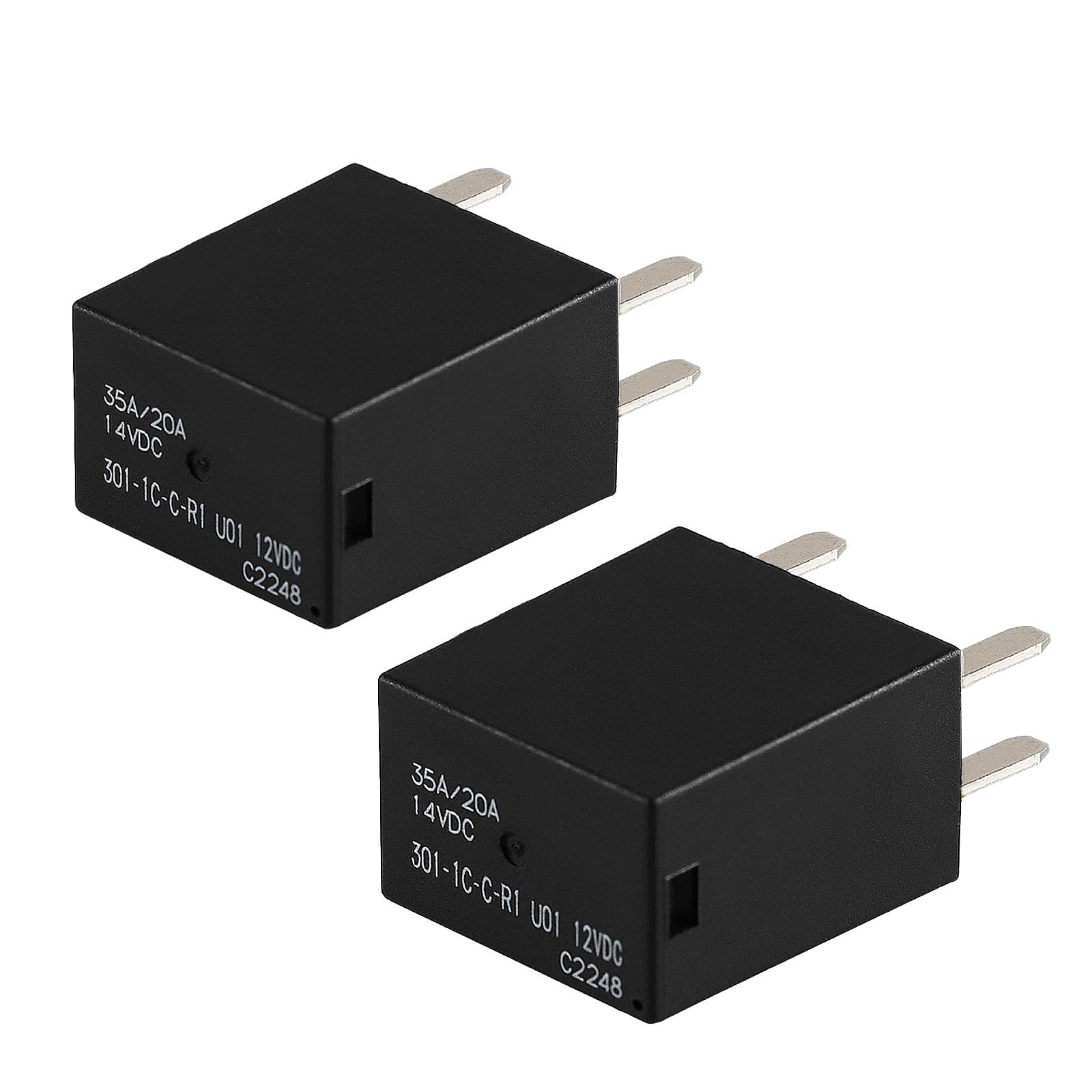 HIMARKLIF Micro Automotive 5Pin 35A/20A Relay Compatible with Can-Am Commander Outlander Renegade 2PCS Sealed and Watertight SPDT Starter Relay