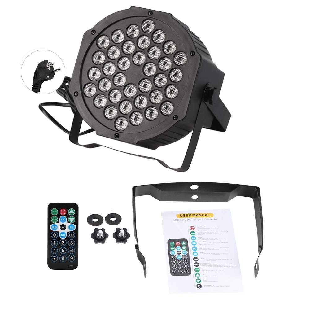Ejoyous 36 LED-Projektor, Bühnenlicht mit Fernbedienung Par Licht Strahler Spotbeleuchtung Stimmungsleuchten 3 Steuerungsmodi Bühnenlicht 3 Farben, DMX für DJs, Partys, Bar Club