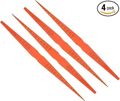4 PCS Car Door Panel Gap Alignment Gauge, Plastic Taper Gauge Tool for Auto Body Gap Measurement, Precision Door Alignment Measuring Tool Feeler Ruler for Most Vehicles