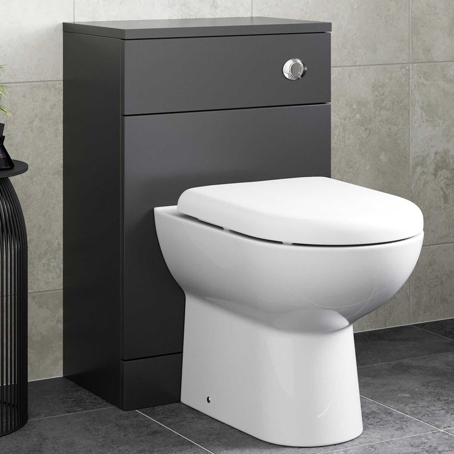 Affine Black Back to Wall Toilet Unit 500 x 300mm