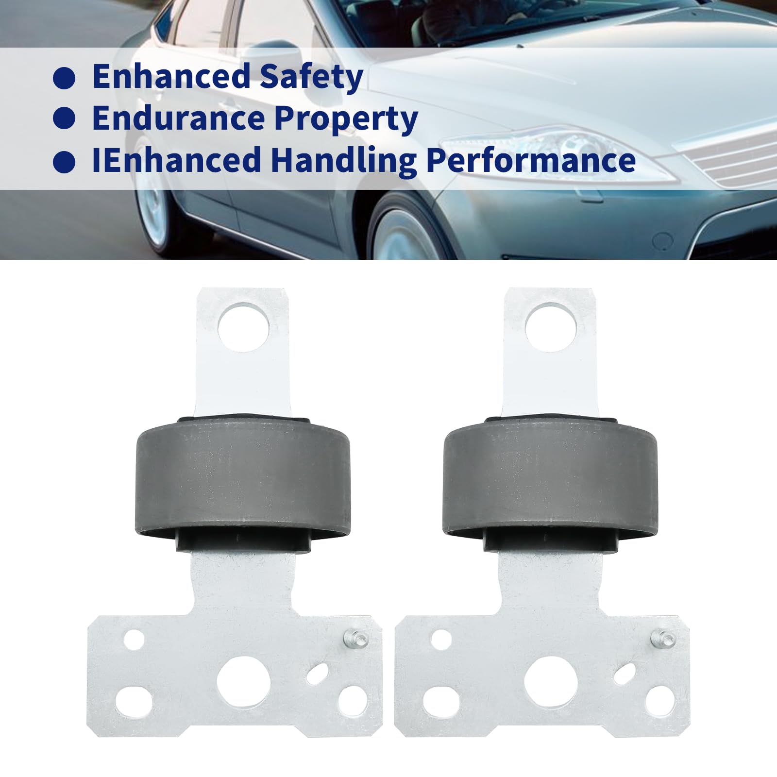 Hoypeyfiy 2 Stück 1566810 Hintere Hinterachslenker/Querlenkerbuchsen links und rechts, Ersatz für Ford Mondeo Mk4 S-Max Galaxy (Wa6), ersetzt 6G915K896BA 1566837