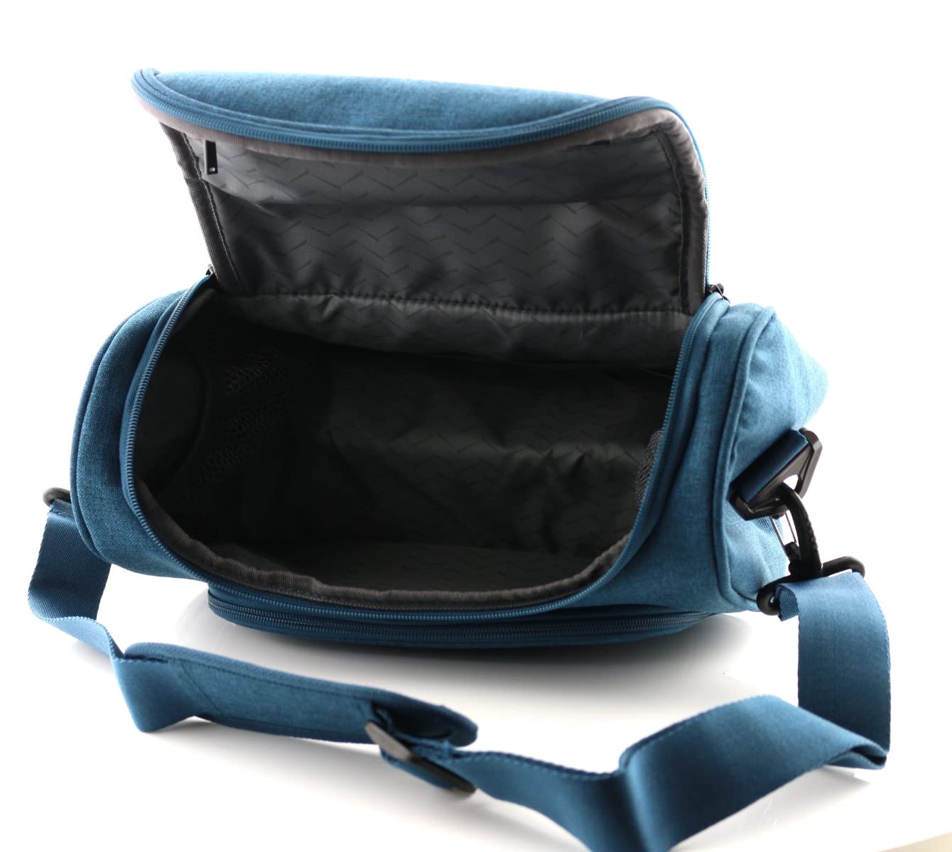 Von Cronshagen Kosmetikkoffer Cloud 2.0 | Kulturtasche aus Polyester | mit abnehmbarem Schulterriemen | Aufsteckfunktion (Petrol)