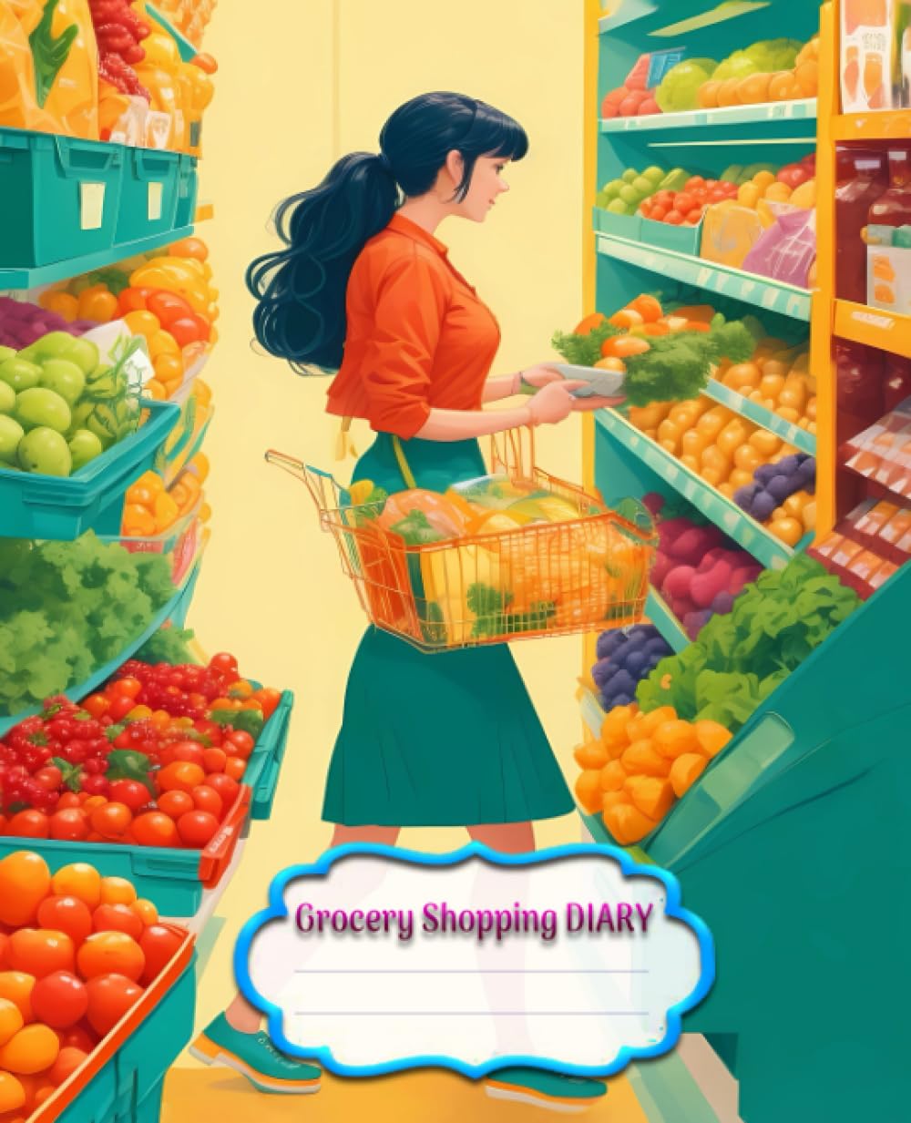 Grocery Shopping Diary: 184 Pages (6-Month Supply), Size 7.5 x 9.25 inches