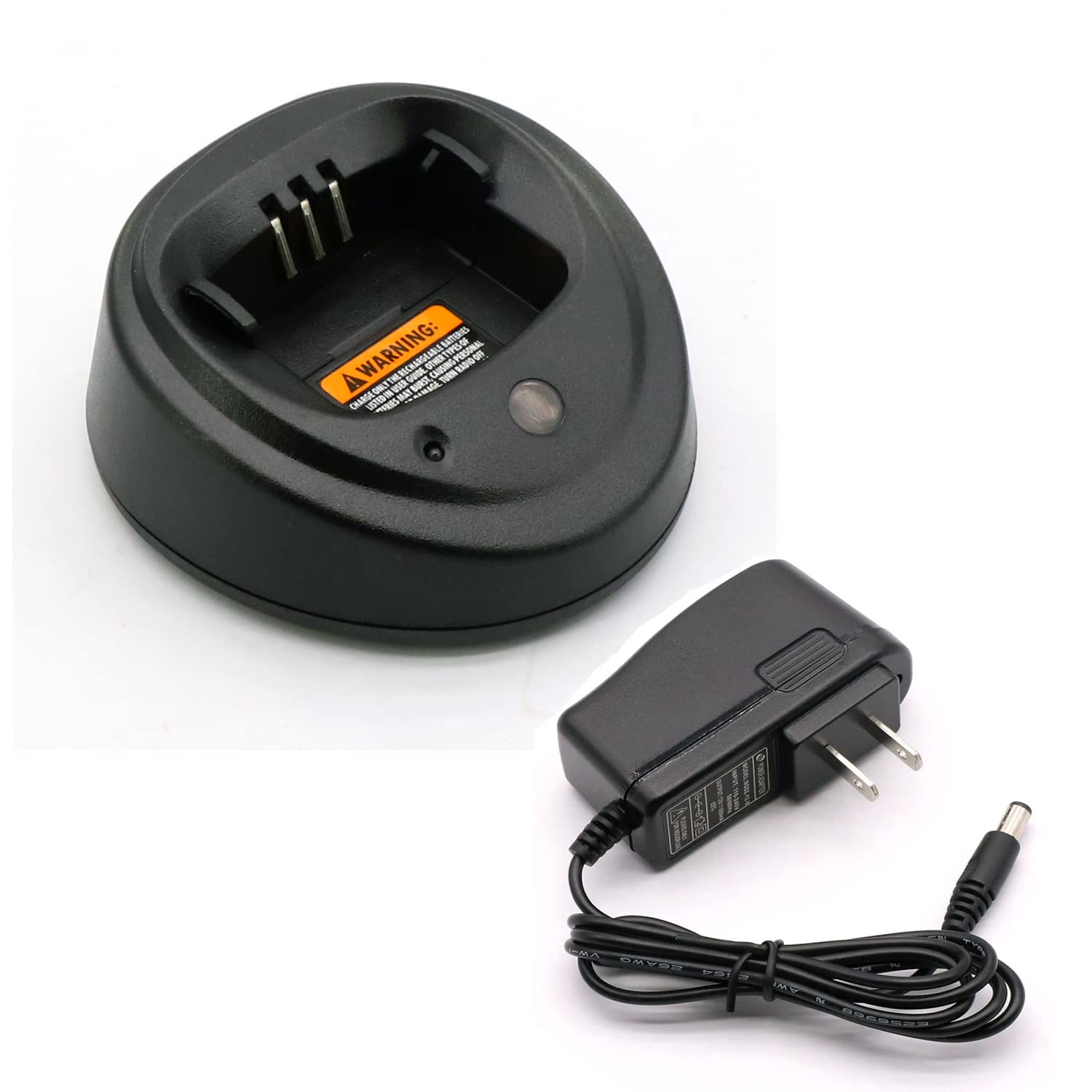 SHAWOROCE Rapid Desktop Charger Replacement for Motorola CP040 CP200D CP250 CP150 CP180 CP340 CP360 CP380 EP450 GP3138 GP3688 PR400 Ni-MH Ni-CD Li-ion Battery NNTN4496-AR NNTN4851A Charging Dock