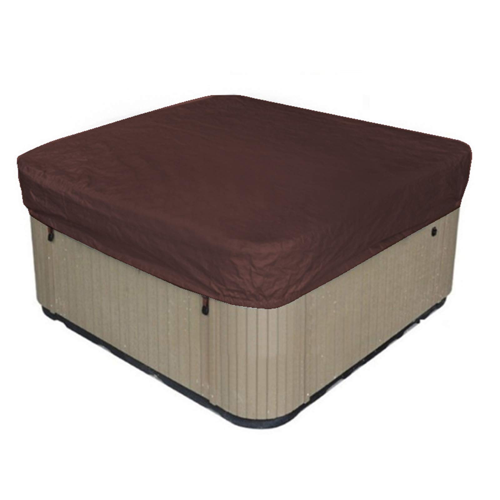 Rechteckige Whirlpool-Abdeckung – Wasserdicht, UV-beständig, 190T Polyester, Größe 220x220x90 Cm