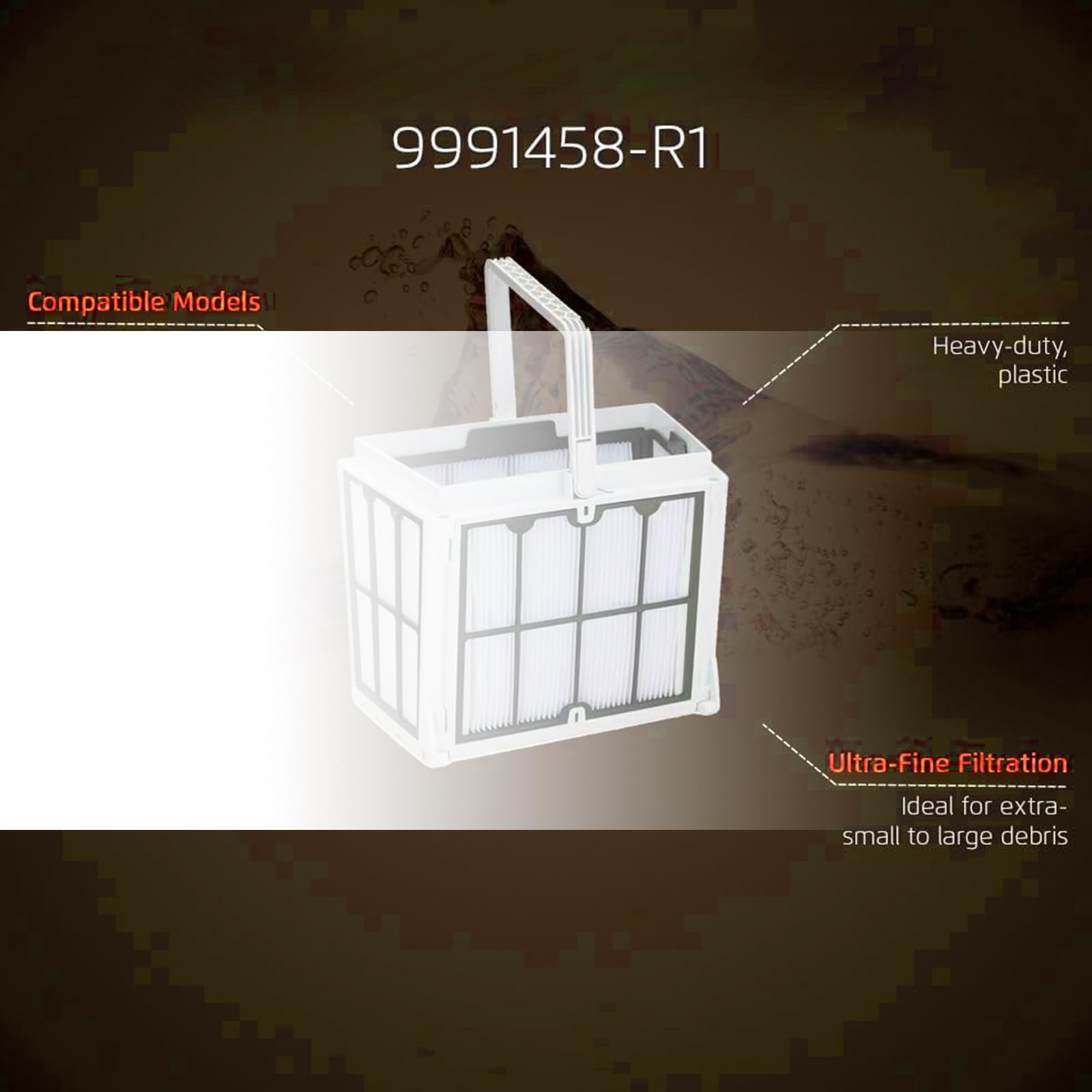 Cesta de filtro plisada para aspiradoras robóticas de piscina, optimizando la eficiencia de limpieza y fácil mantenimiento, accesorios de filtro fino