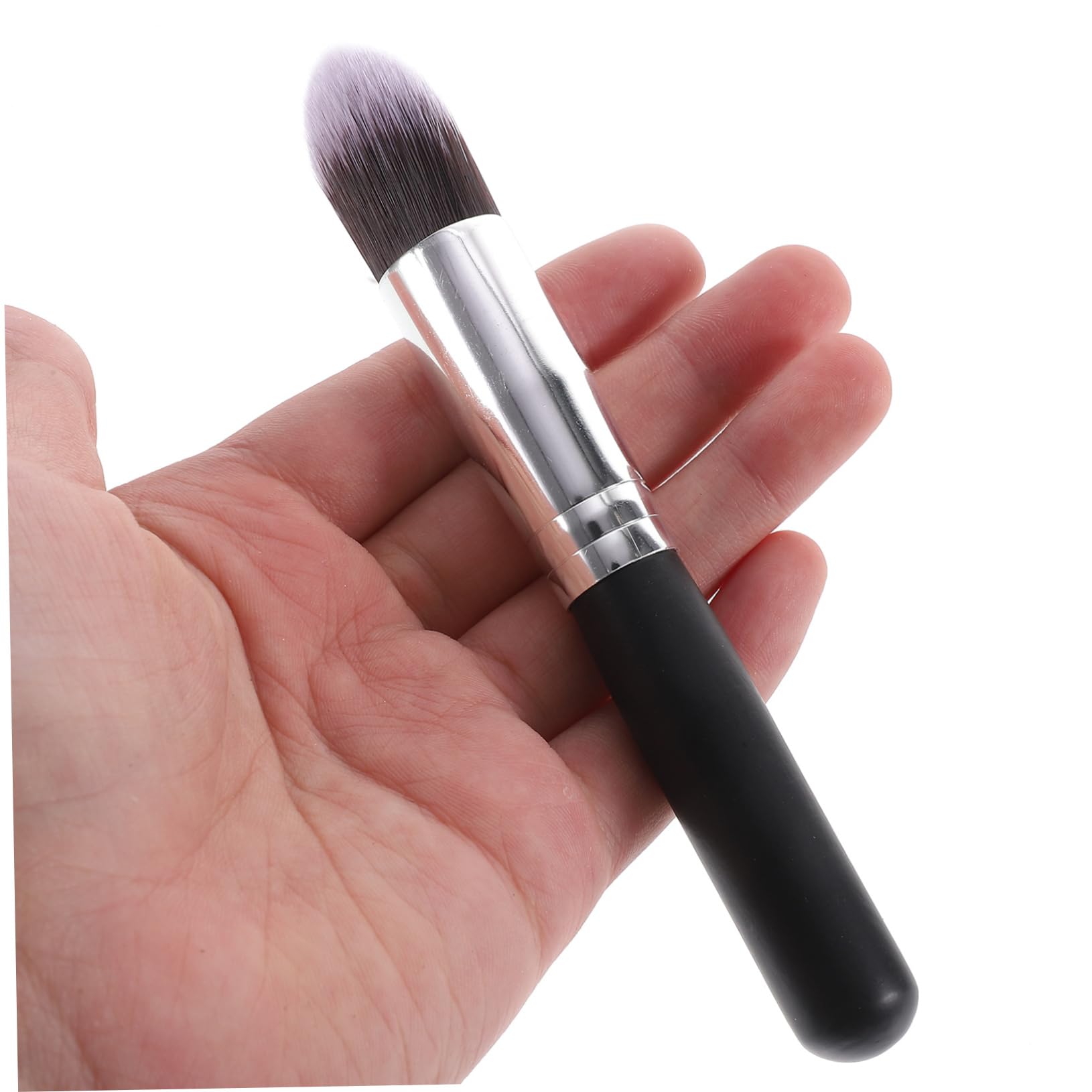 FRCOLOR Kit Di 30 Pennelli Per Fard Set Di Pennelli Per Il Trucco Nero Argento Rosso Fibra Sintetica Per Sfumare