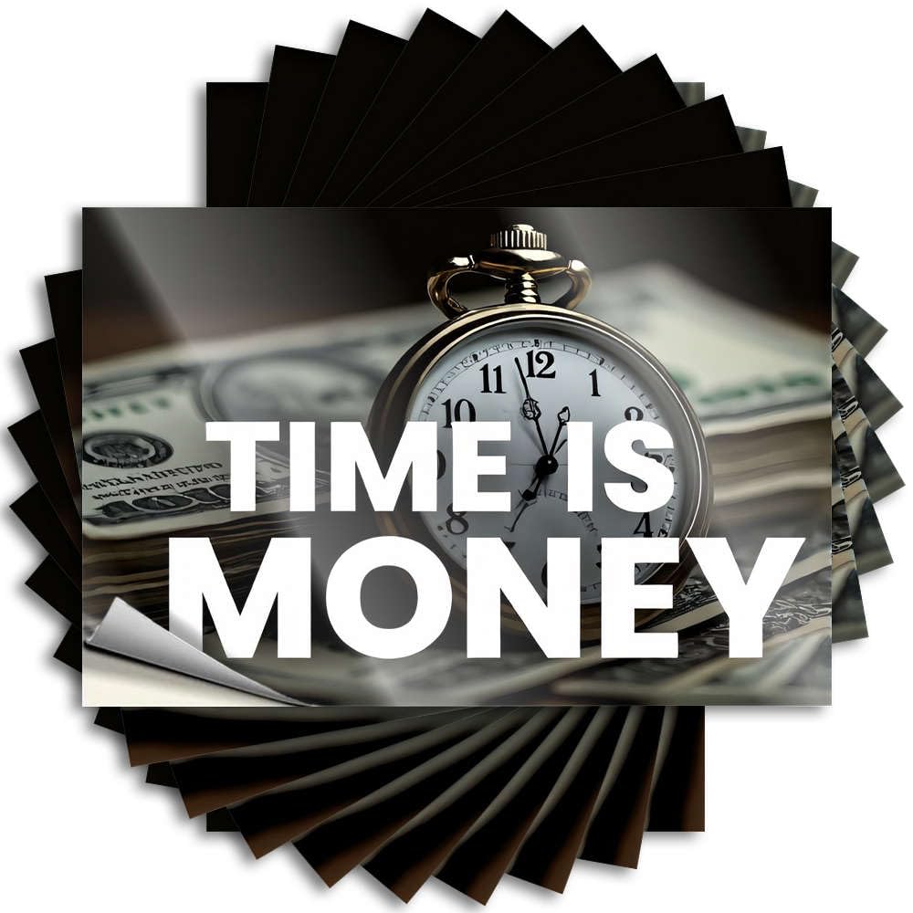 Decal Room Decore | Core Laptop Time is Money for Fall(12X18CM)