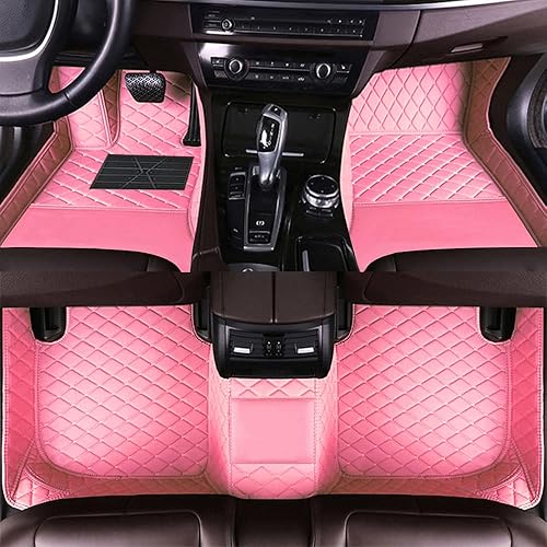 ZPXJSM Alfombrillas personalizadas de cuero negro y rosa para automóvil SUV camión y deportivo protección para todo tipo de clima para adaptarse a