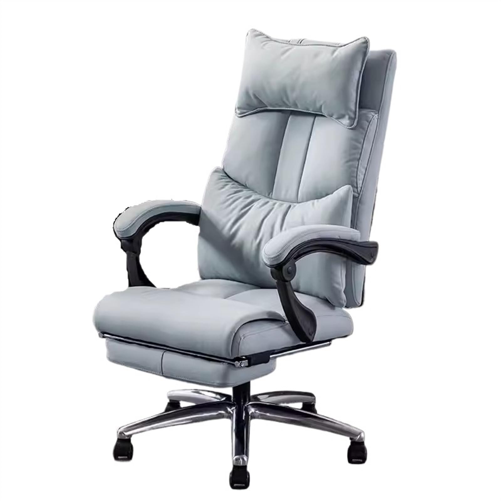 Krzesła biurowe do domu, ergonomiczne krzesło dla graczy z technologią, obrotowe, komputerowe krzesło biurkowe z kółkami, ergonomiczne krzesło biurowe (niebieskie)
