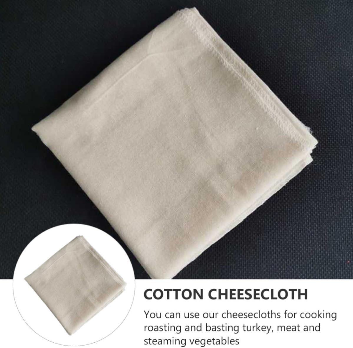 2pcs Unbleached Cotton Cheesecloth for Kitchen Straining and Steaming
