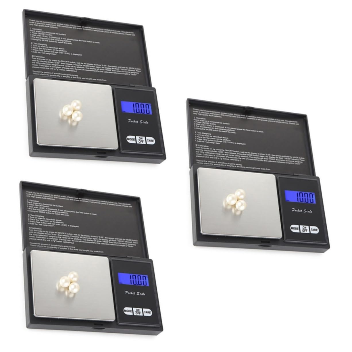 Zerodeko 3stücke Miniatur Elektronische Schmuckwaage Tragbare Digitale Waage Für Schmuck Und Pakete Präzise Messung Für Unterwegs Mit Beleuchtetem Lcd-display