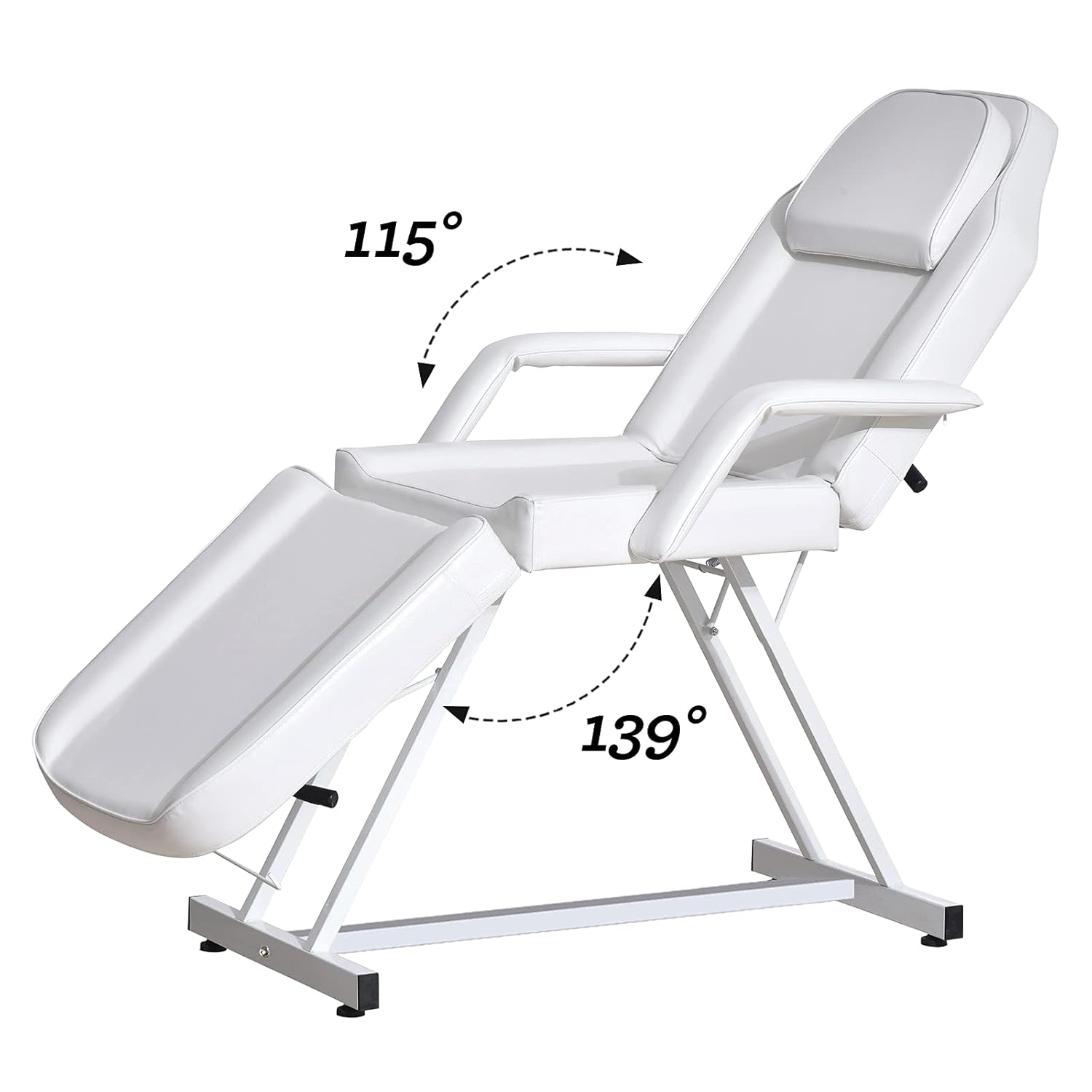 Paddie Facial Table Tattoo Chair Massage Bed Adjustable Professional for Esthetician Salon Beauty Spa Lash Microblading, White : Beauty & Personal Care