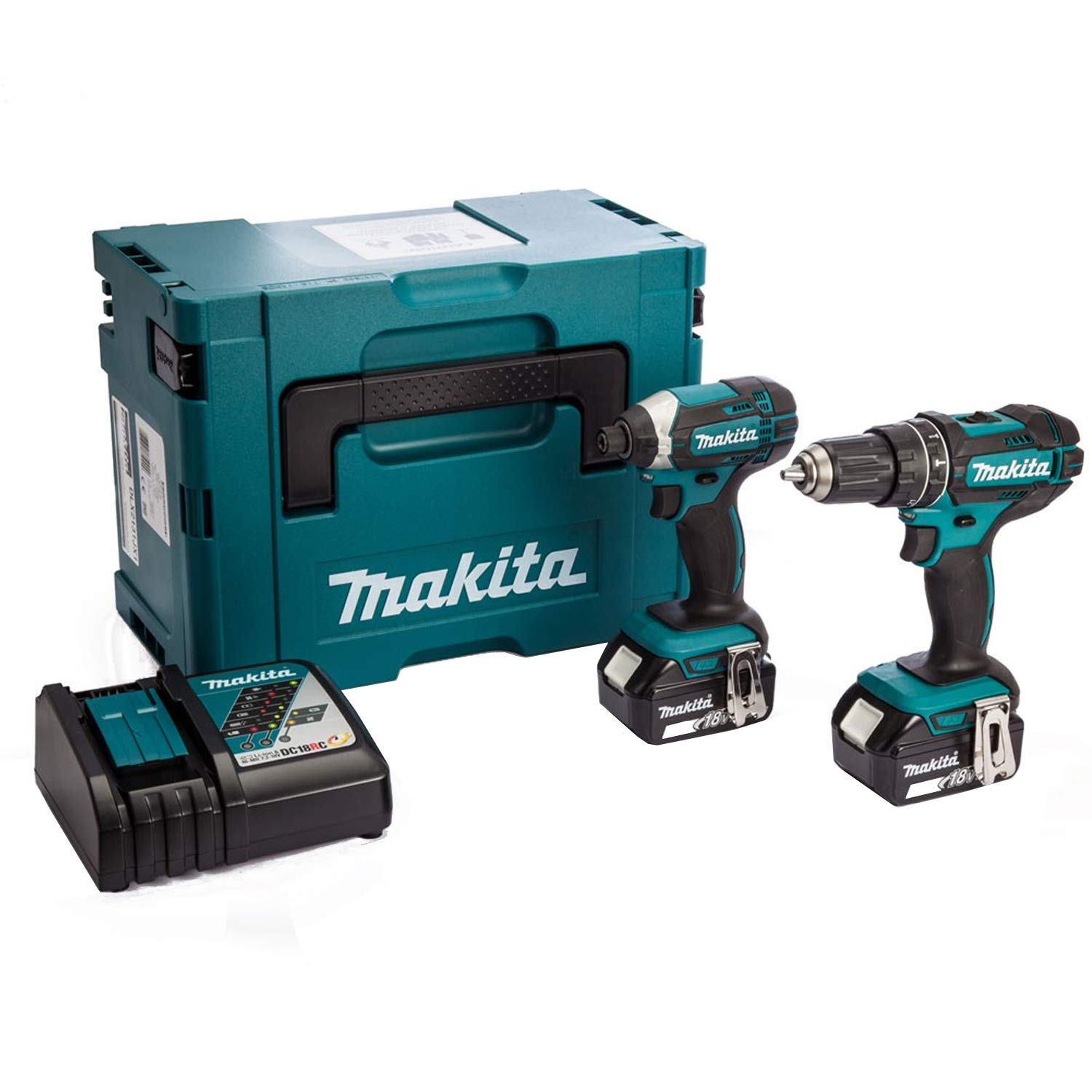 Makita DLX2131TJ Perceuse combinée Li-ion DHP482 + DTD152 18 V 2 x 5,0 Ah