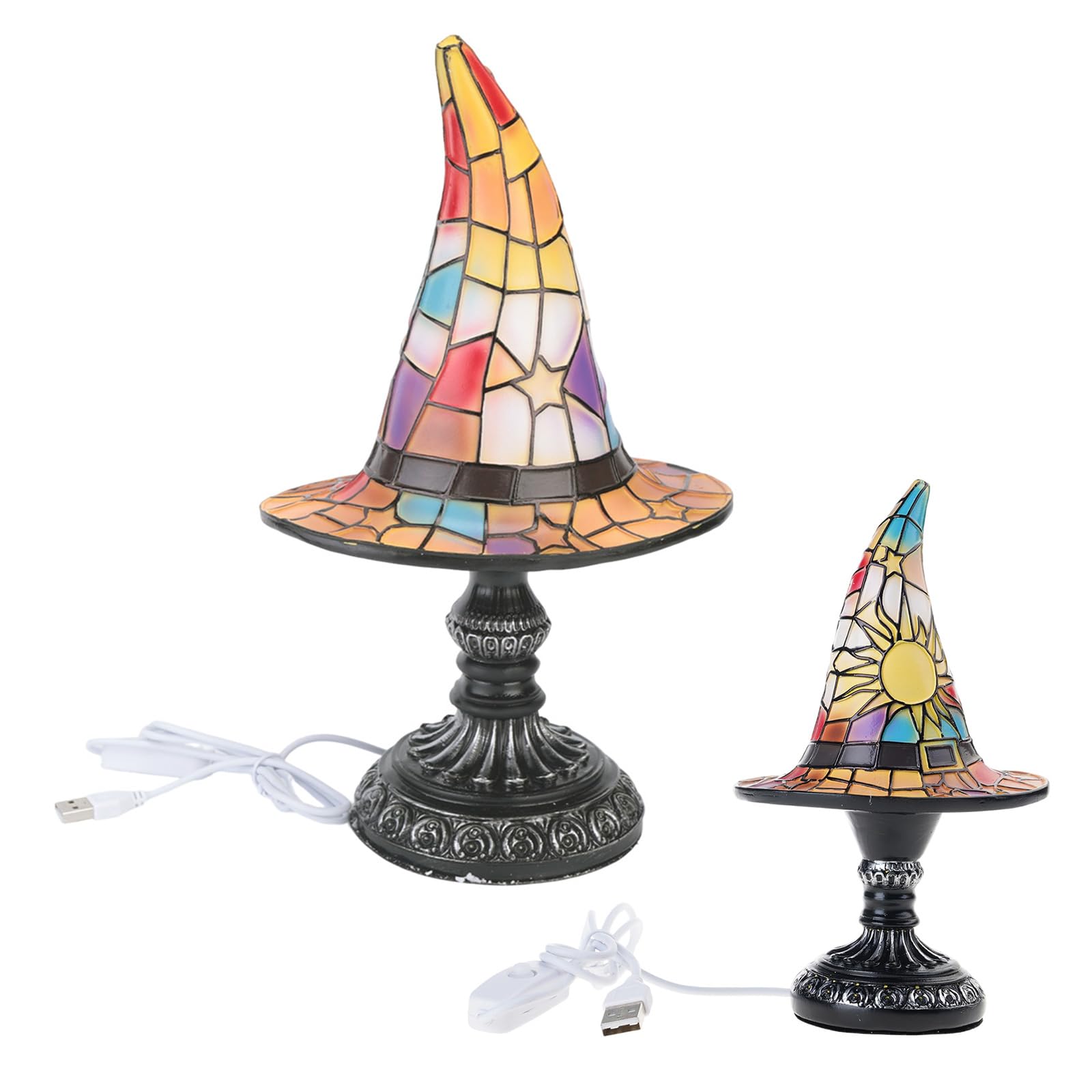 Lampada da esposizione per cappello da strega di Halloween, 30 cm