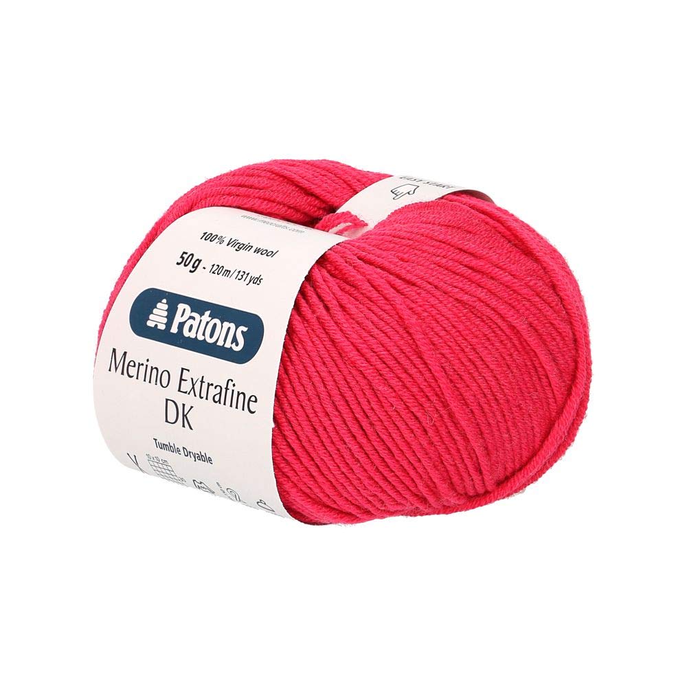 Patons Cyclamen 138 Knitting Yarn, Virgin Wool, Cyclamen, One Size