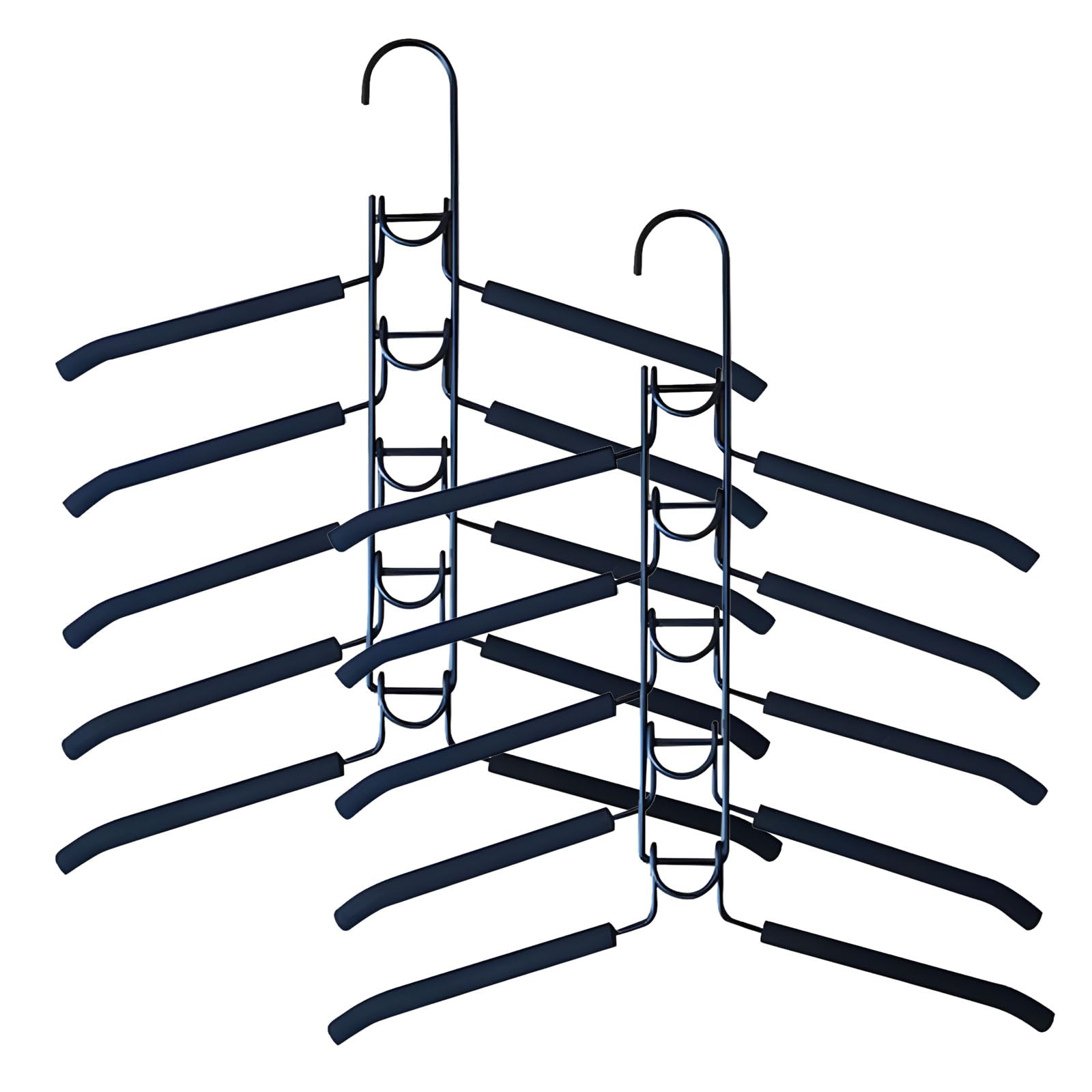 Kangnice Of 2 Durablity Versatile Position Garment Racks for Efficient Closet Storage Compact Wardrobe Hanger