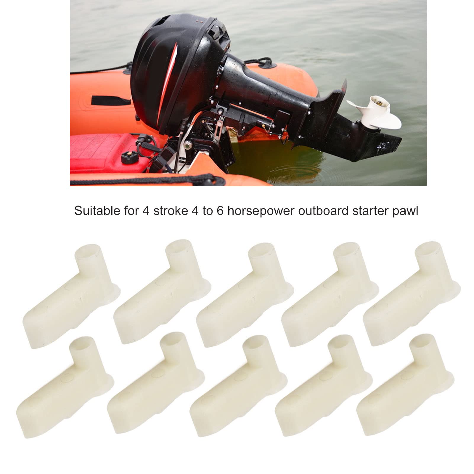 Kit de trinquetes de arranque para motor fuera de borda, 10 piezas compatibles con motores de 4 a