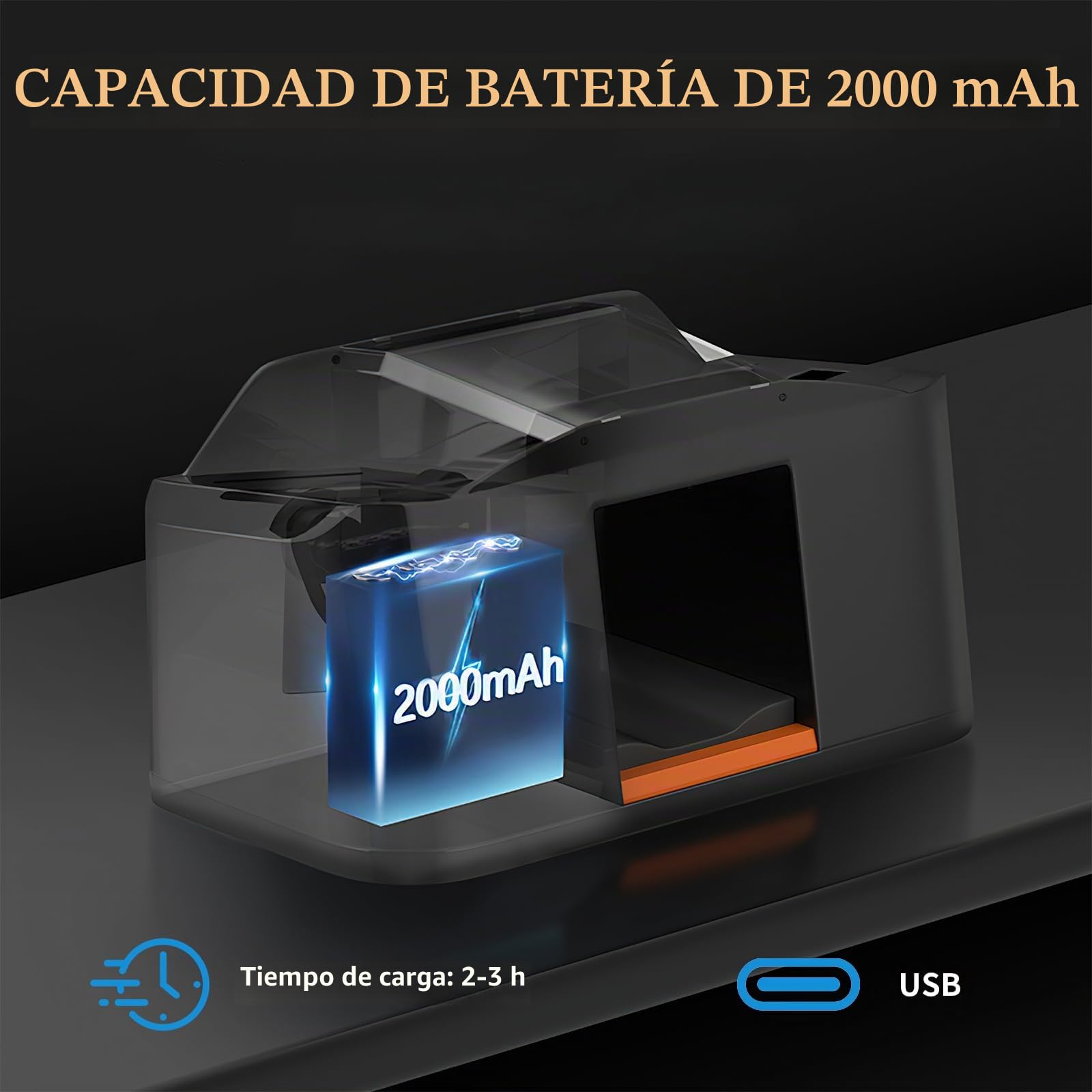 Diealles Shine Barajador de Cartas, Mezclador de Cartas de 1 a 2 Barajas, 2000mAh Card Shuffler para Blackjack Texas Hold'em Viajes de