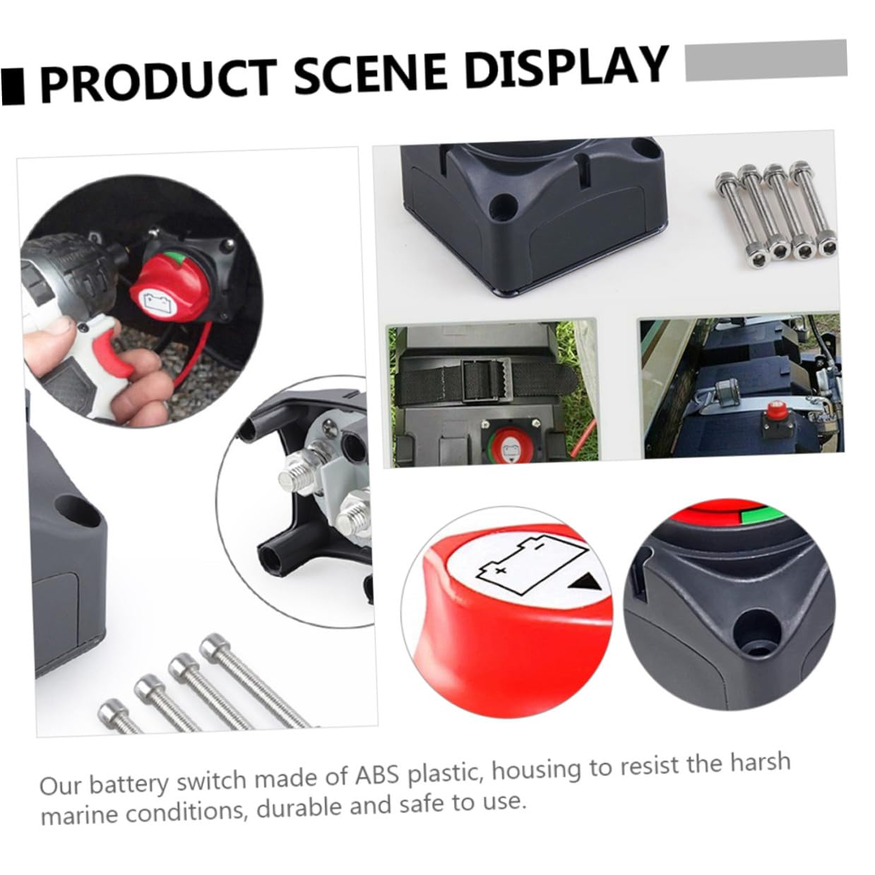 Interrupteur Coupure Batterie pour Camping et Yacht Isolateur de Puissance à Bouton Rotatif Déconnexion Sûre