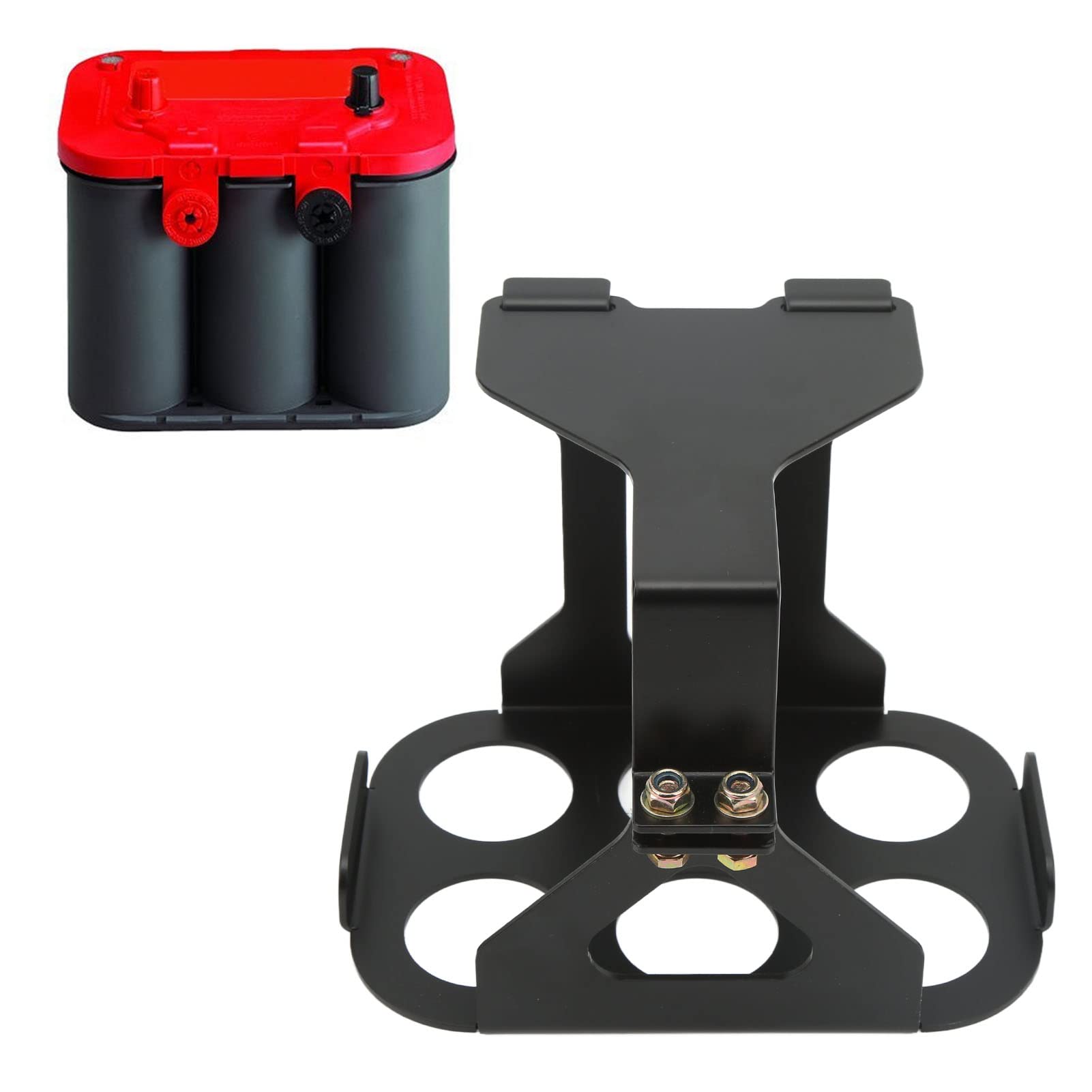 Vassoio di Fissaggio della Batteria, Supporto del vano Batteria in Acciaio al Carbonio Adatto per Optima Group 34 78