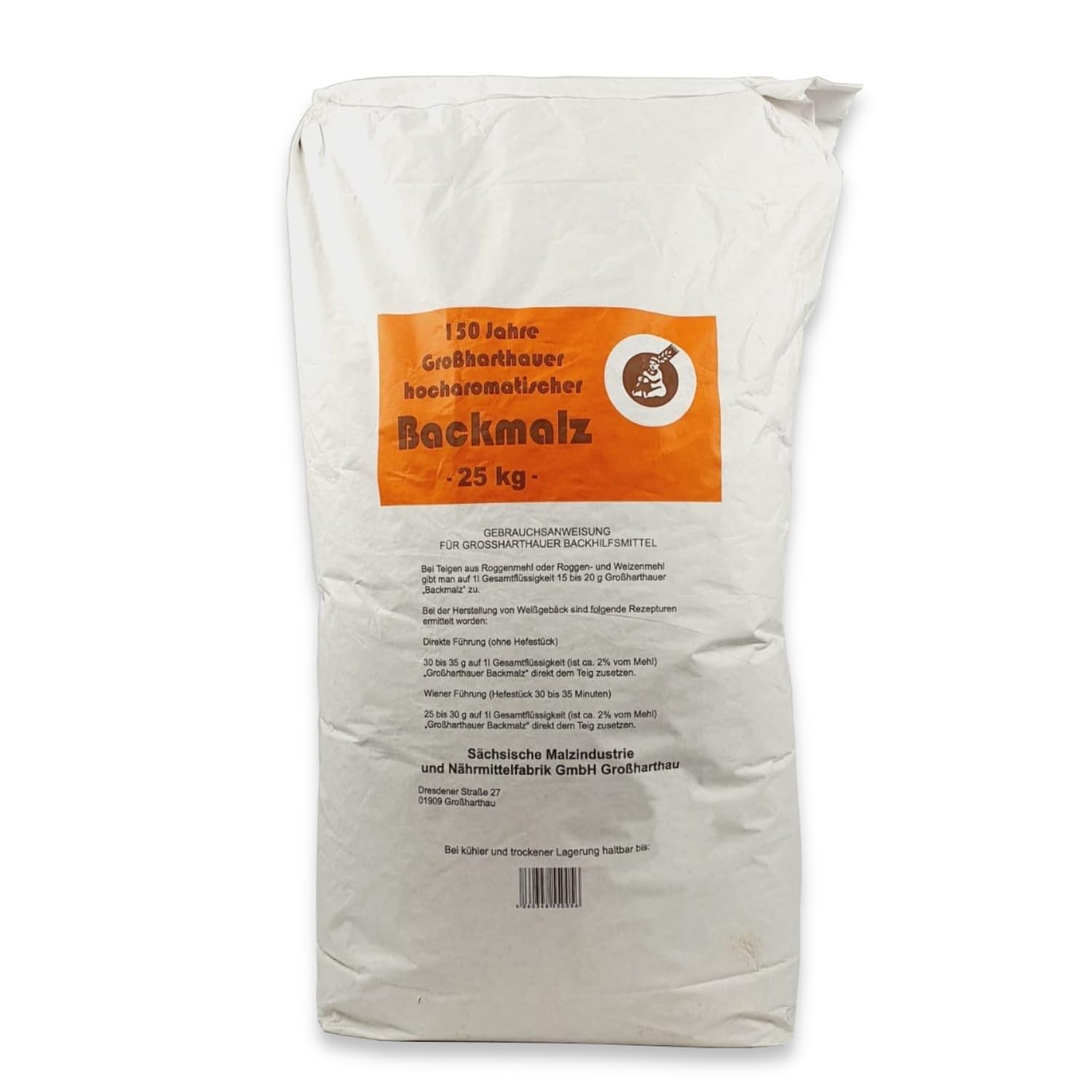 Gerstenmalzmehl 25kg Backmalz regional und naturbelassen Premium Malzmehl Hell enzymaktiv für knusprige Backergebnisse