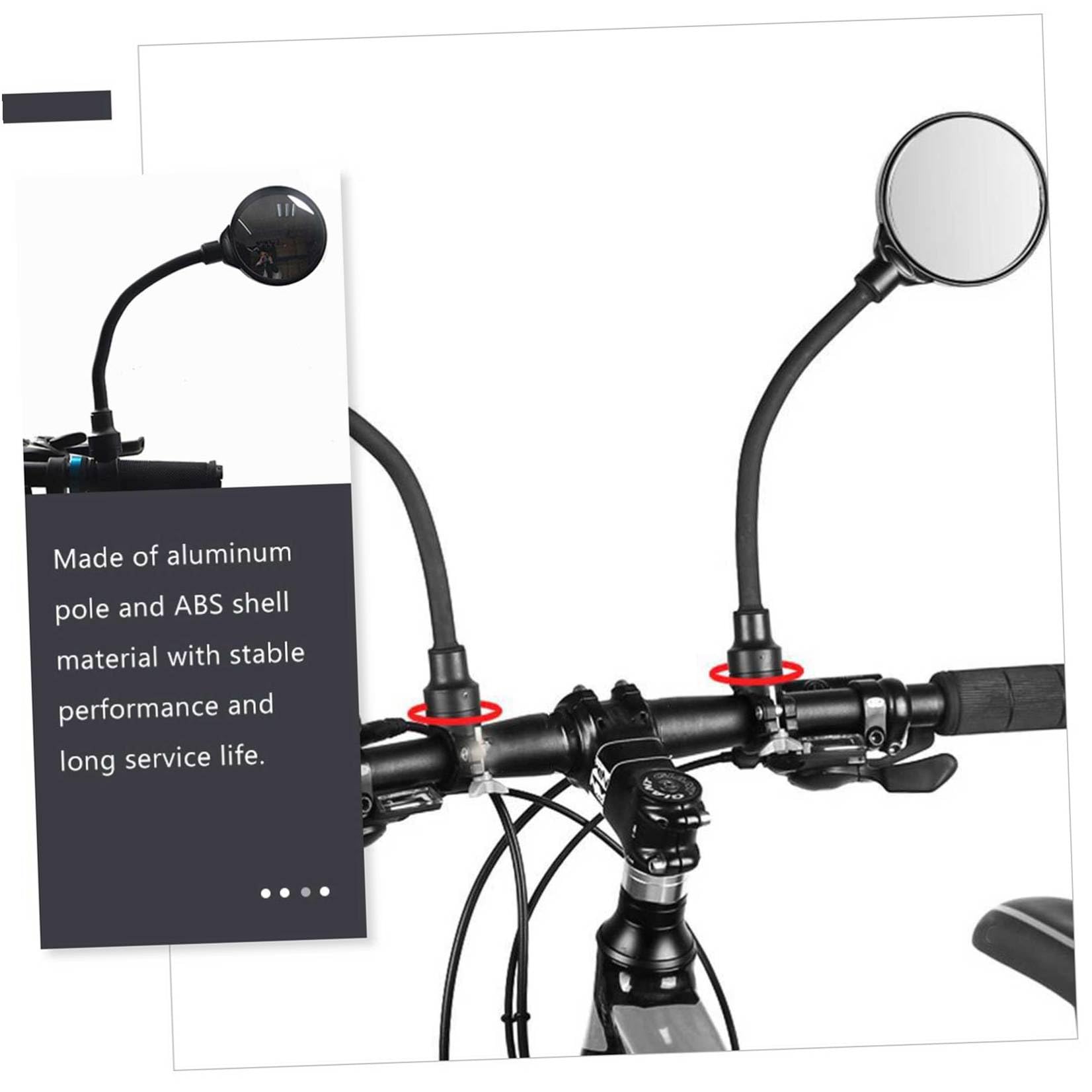 2 Specchietto Retrovisore Regolabile per Bici per Biciclette Monopattini e Elettriche Alta e Visione Resistente Urti e AI Graffi