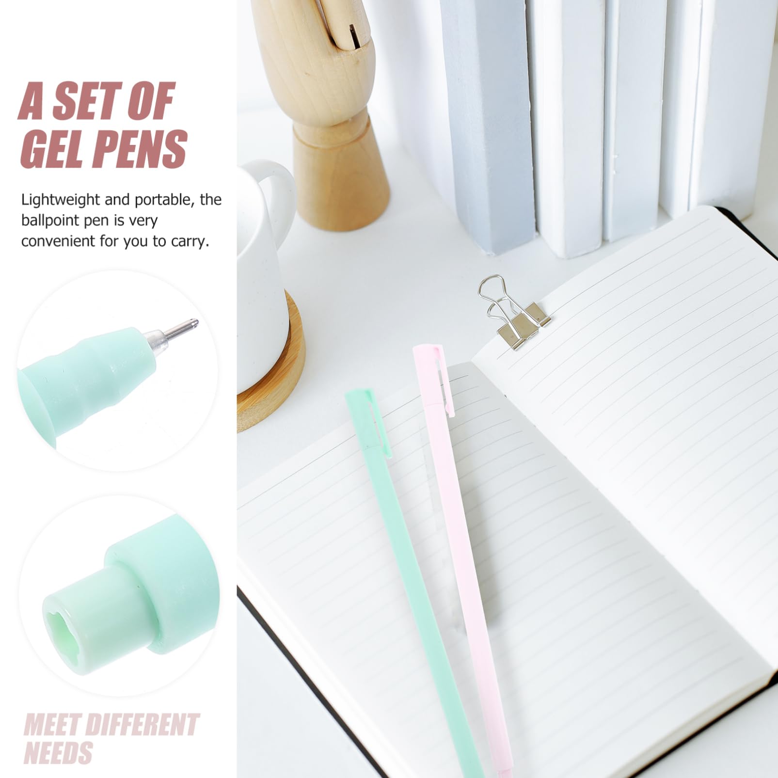 Gel Pen 40pezzi in Plastica, Penne Colorate Delicate per Scrittura Fluida