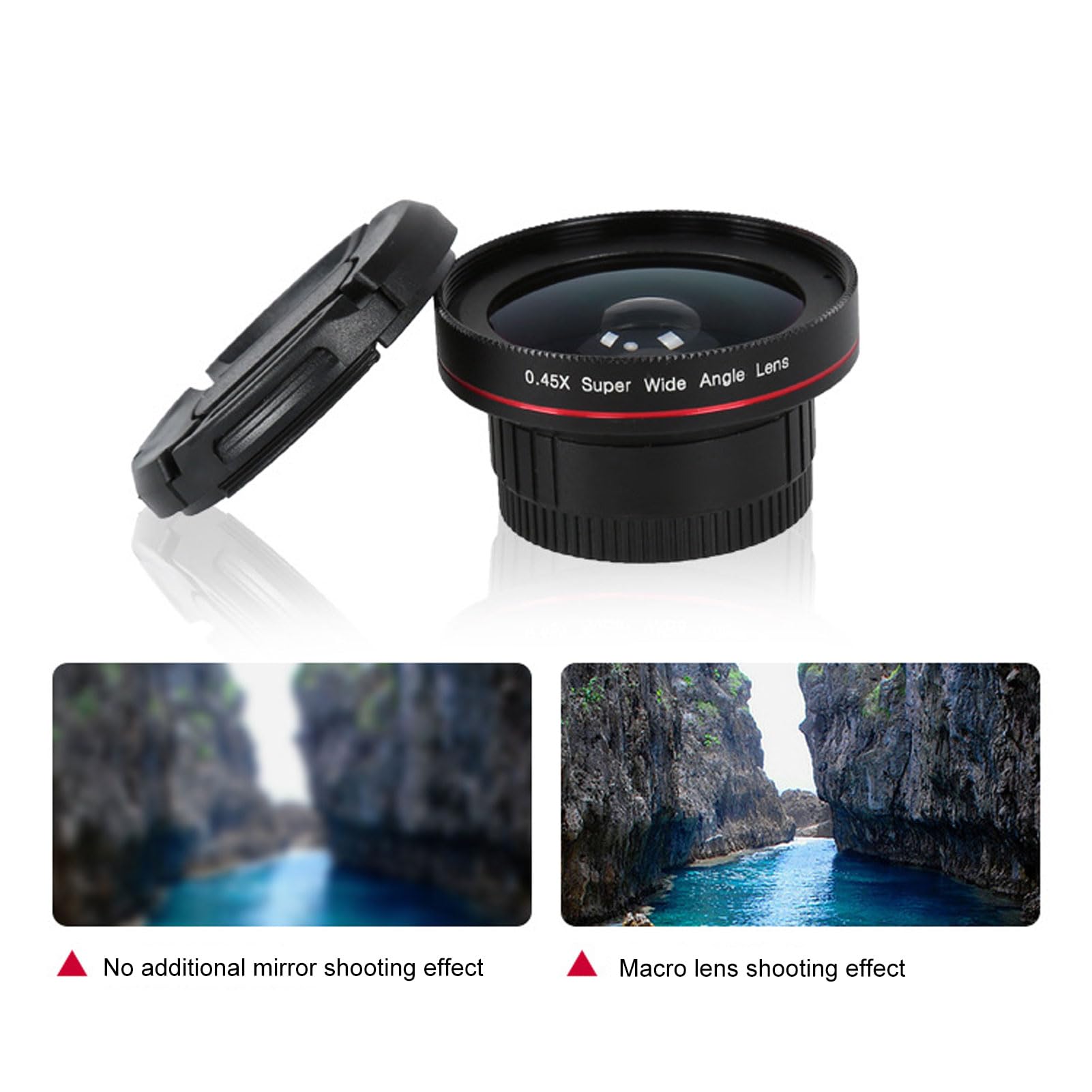Jectse Impugnatura Universale per Telefono, Stabilizzatore Bluetooth con Obiettivo Macro Grandangolare e Stabilizzatore per la Fotografia, Compatibile con Smartphone Fino a 16,8x8,2 cm.